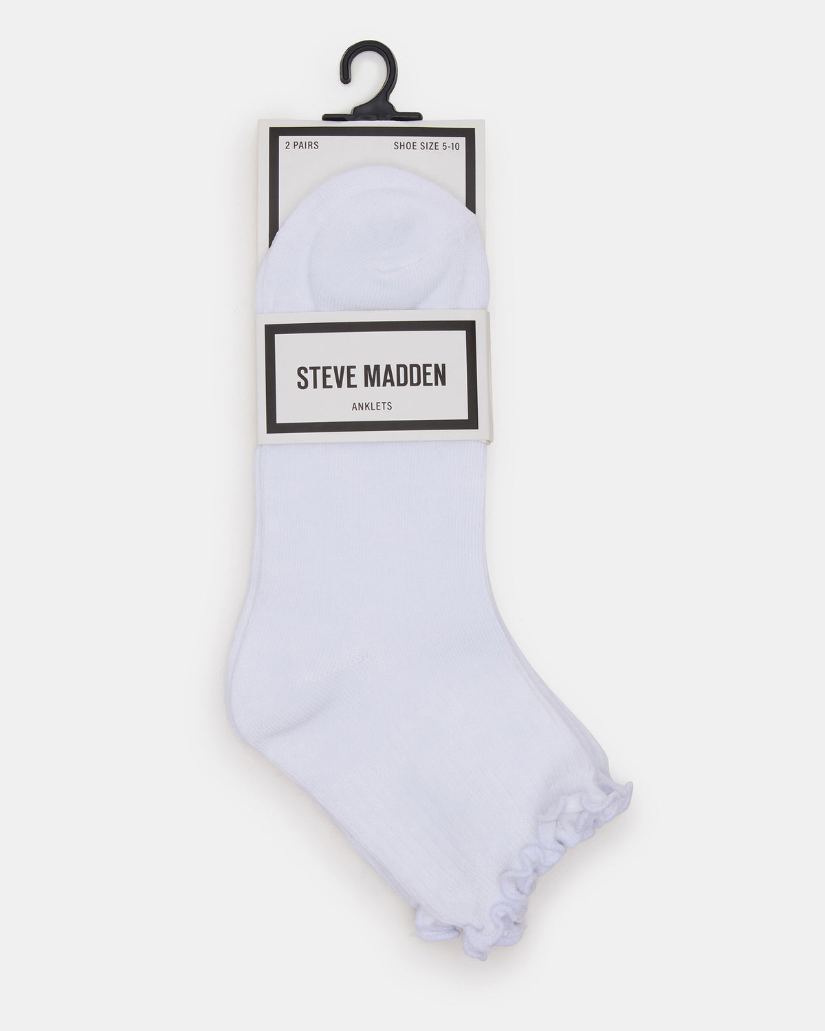 LETTUCE EDGE ANKLET SOCKS White Women's Anklet Socks Steve Madden WHITE