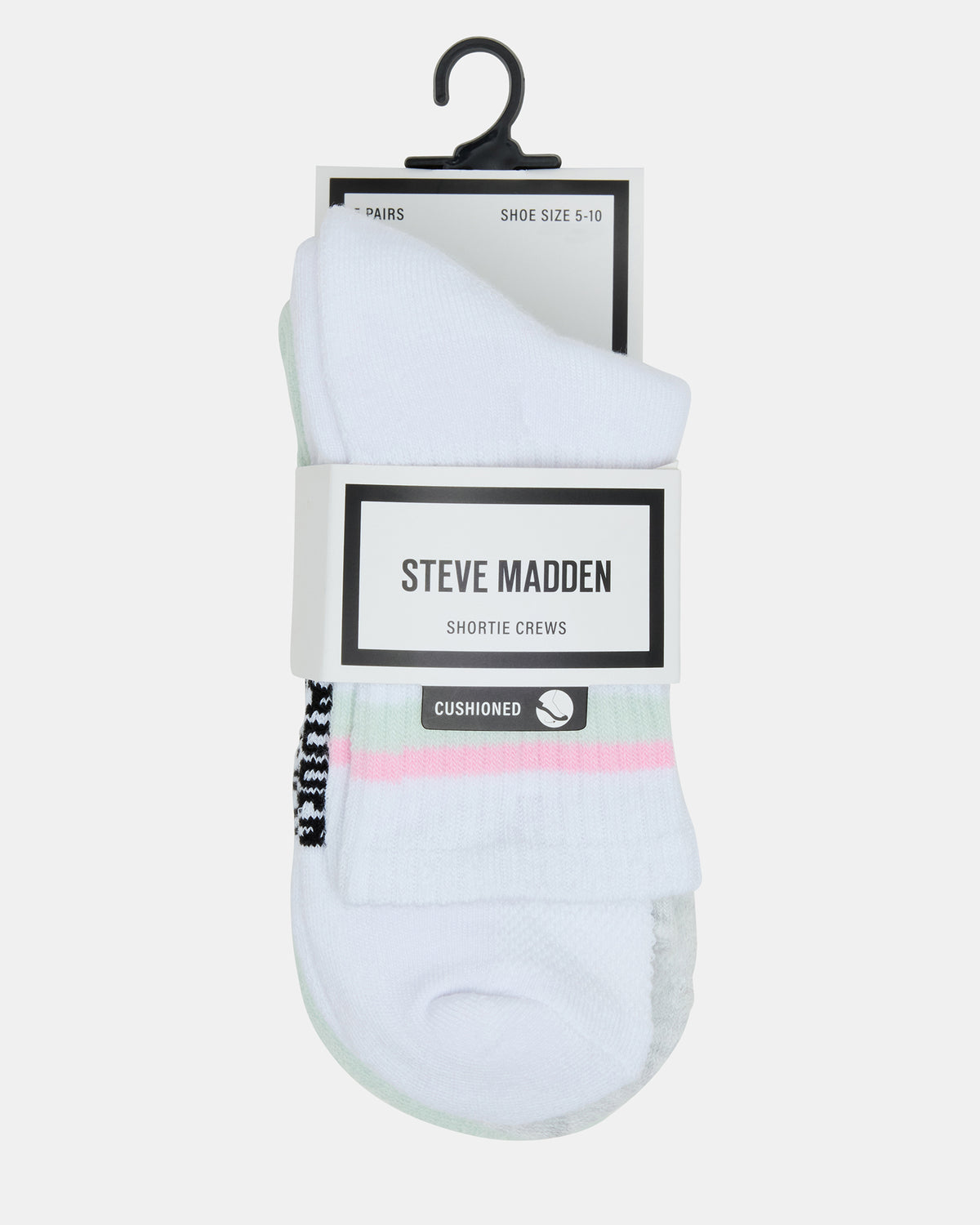 5 PACK STRIPED SOCKS White Multi Women's Stripe Athletic Socks