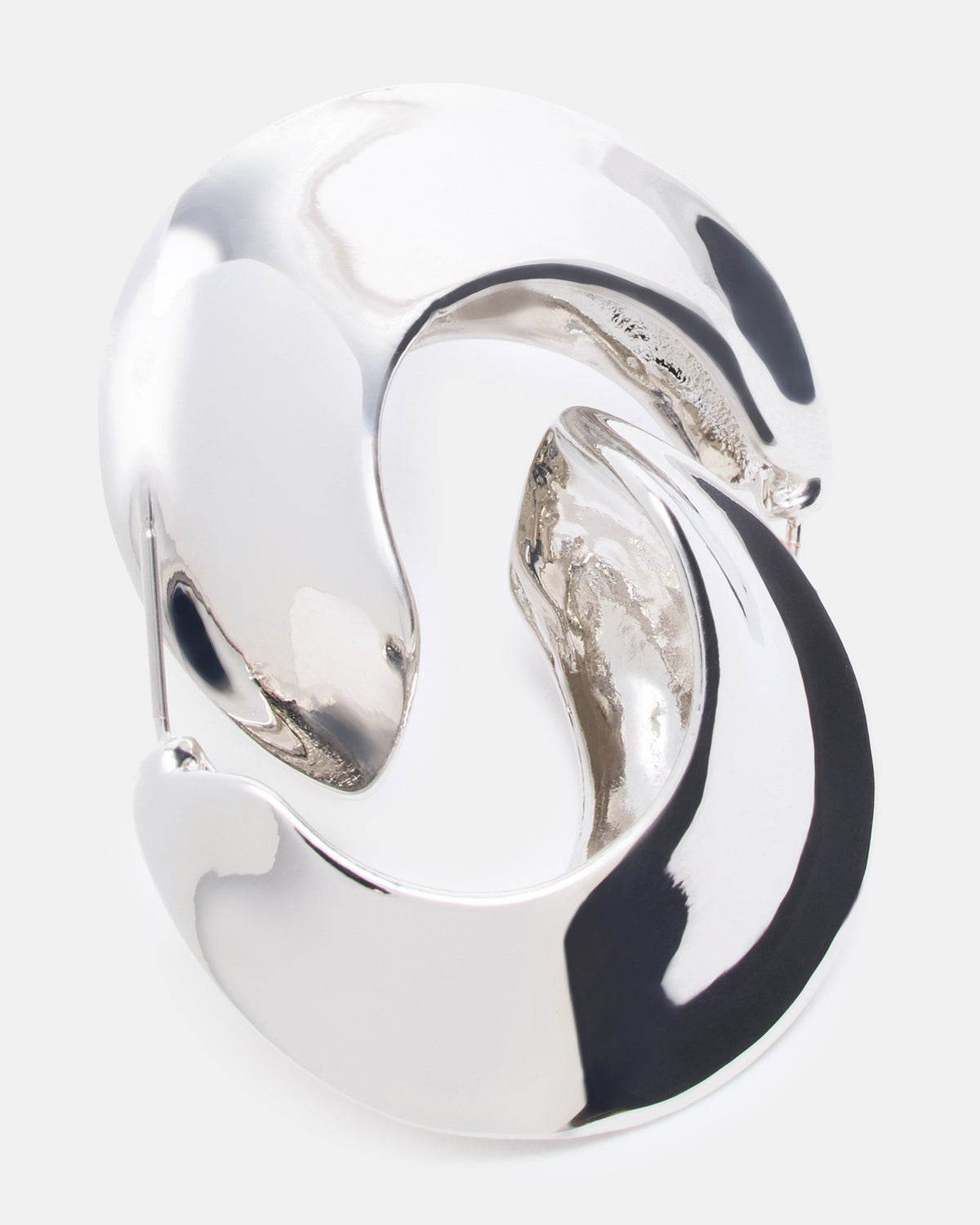 CRESCENT EARRINGS SILVER Women's Earrings