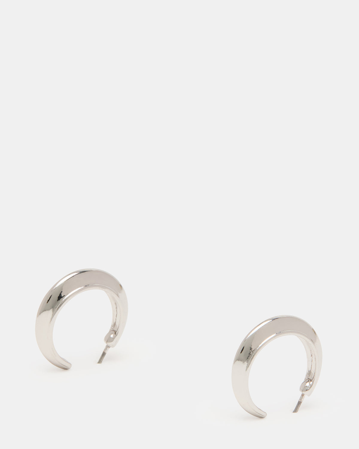 SMALL HOOP EARRINGS SILVER Women's Chubby Small Hoop Earrings