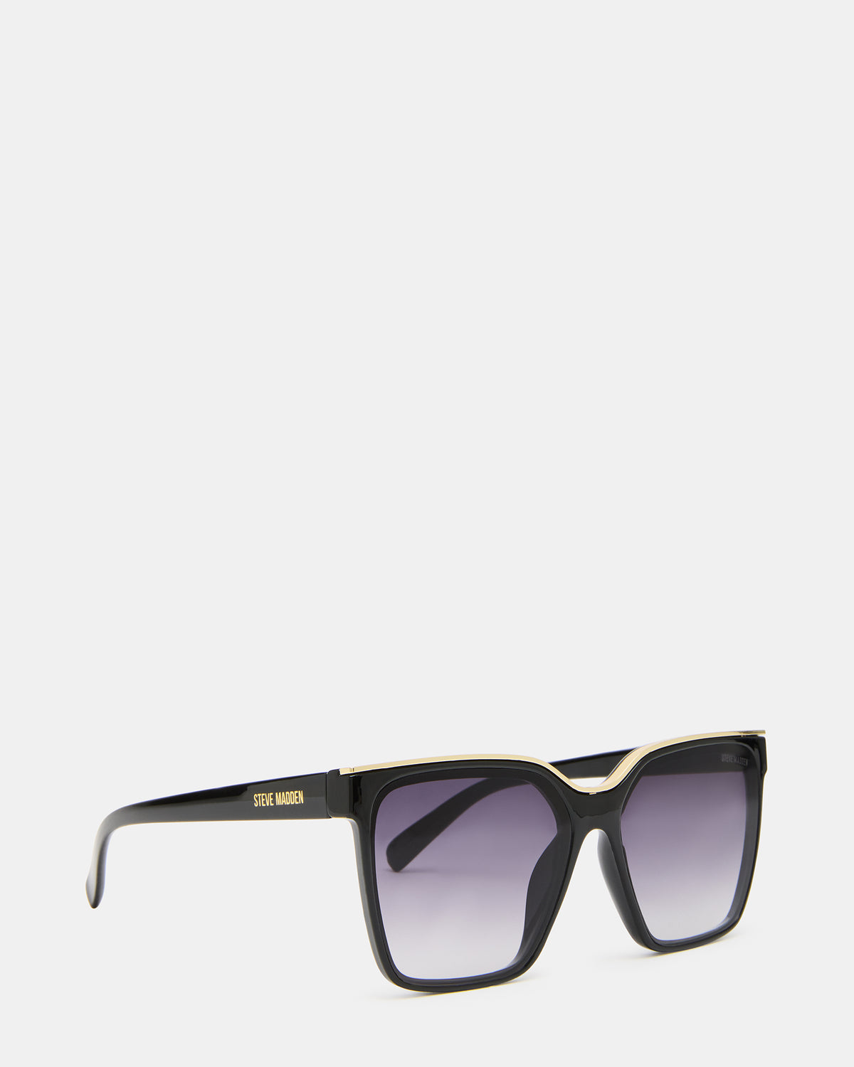 AXTON Black/Gold Opaque Shiny Gold Smoke Gradient Lens Sunglasses Steve Madden BLACK GOLD