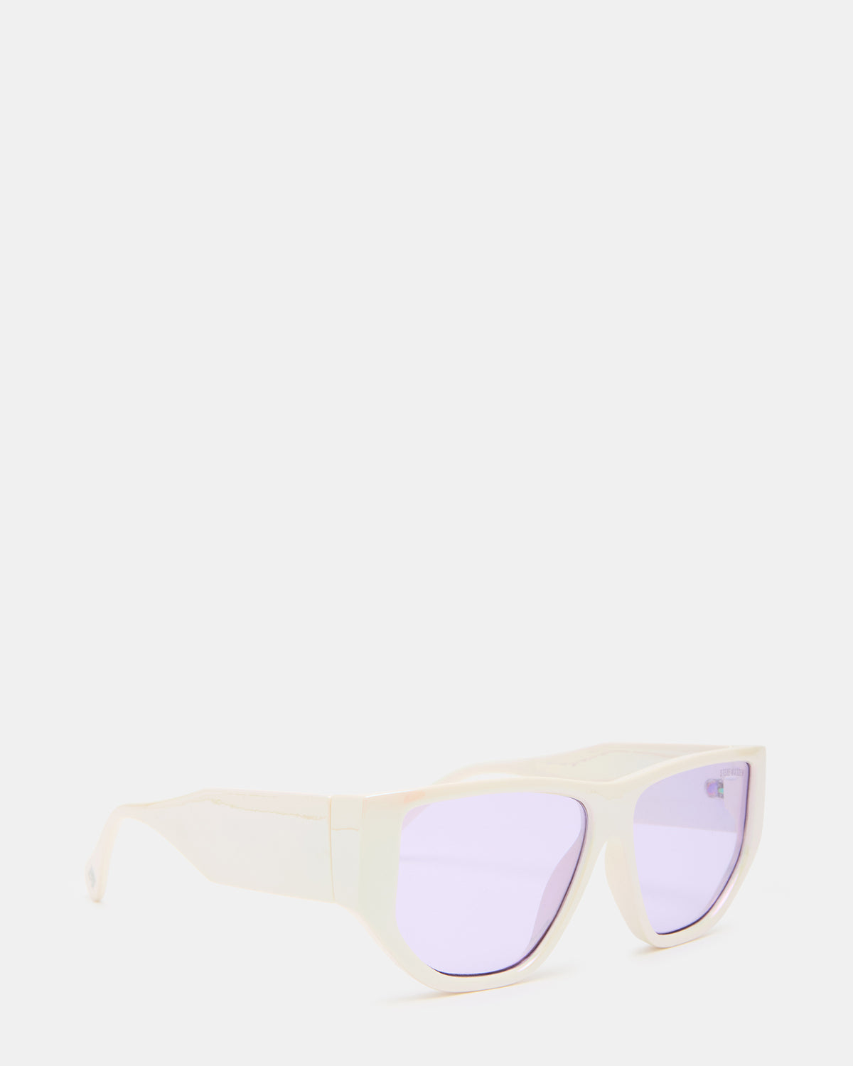 NICKO Off-White Iridescent Opaque Sunglasses