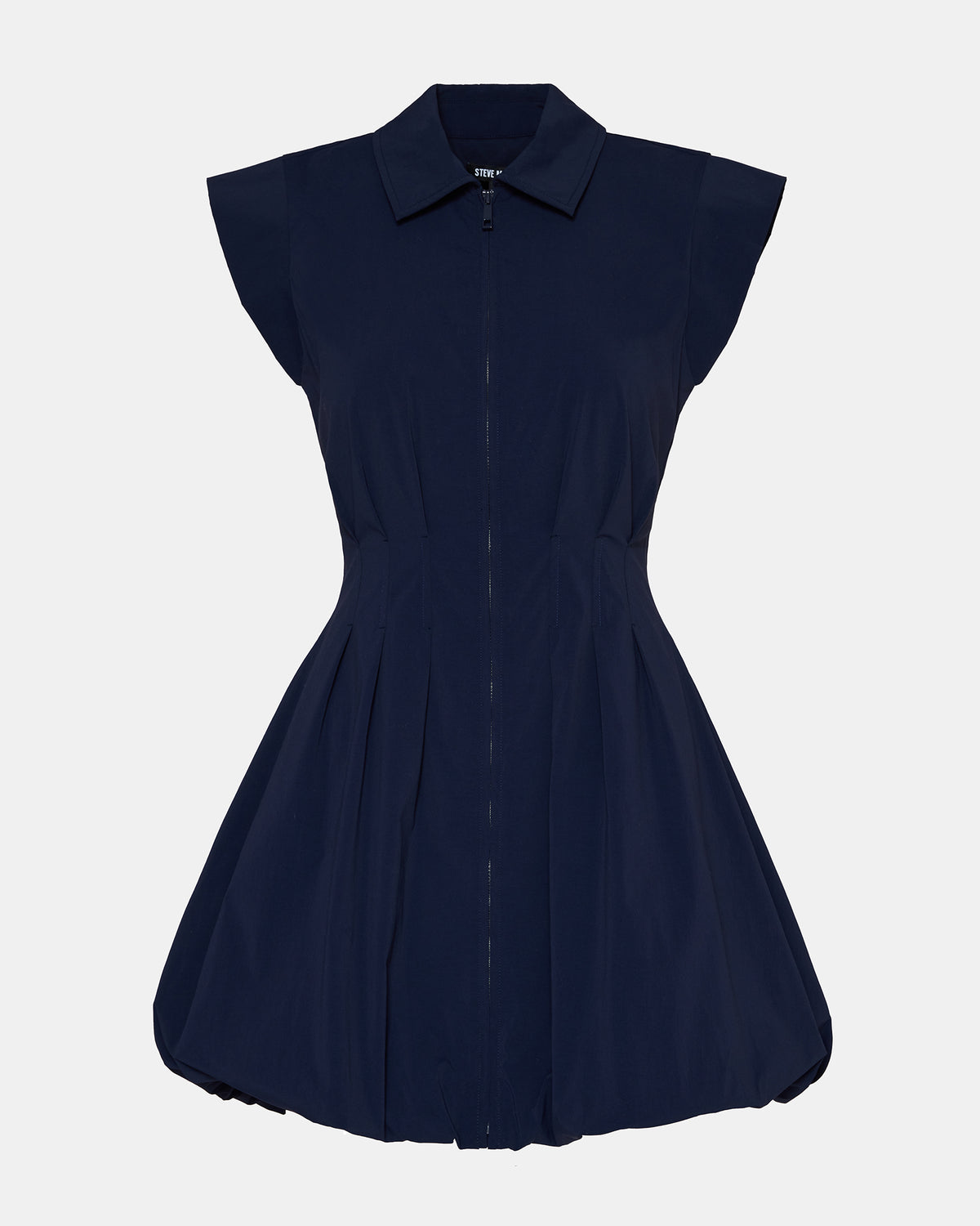DYANNE Marine Women's Zip-Front Bubble-Hem Dress