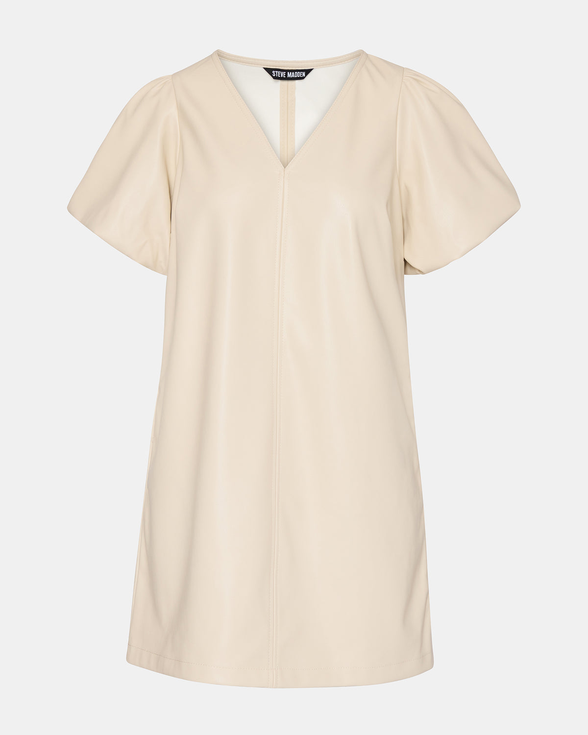 TILLY Bone Short-Sleeved Faux Leather Women's Dress