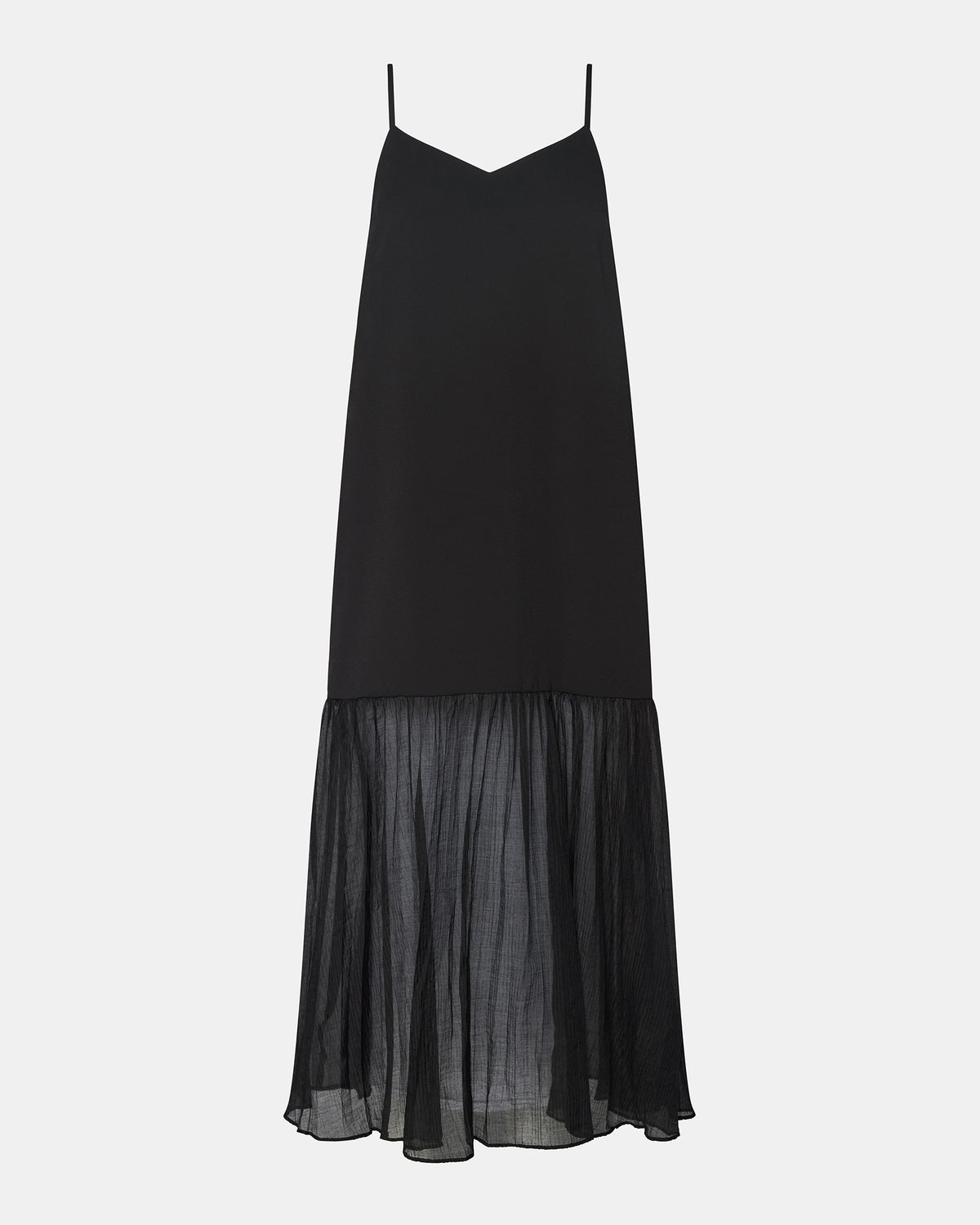 EMBER Black Flowy Sheer Maxi Women's Dress