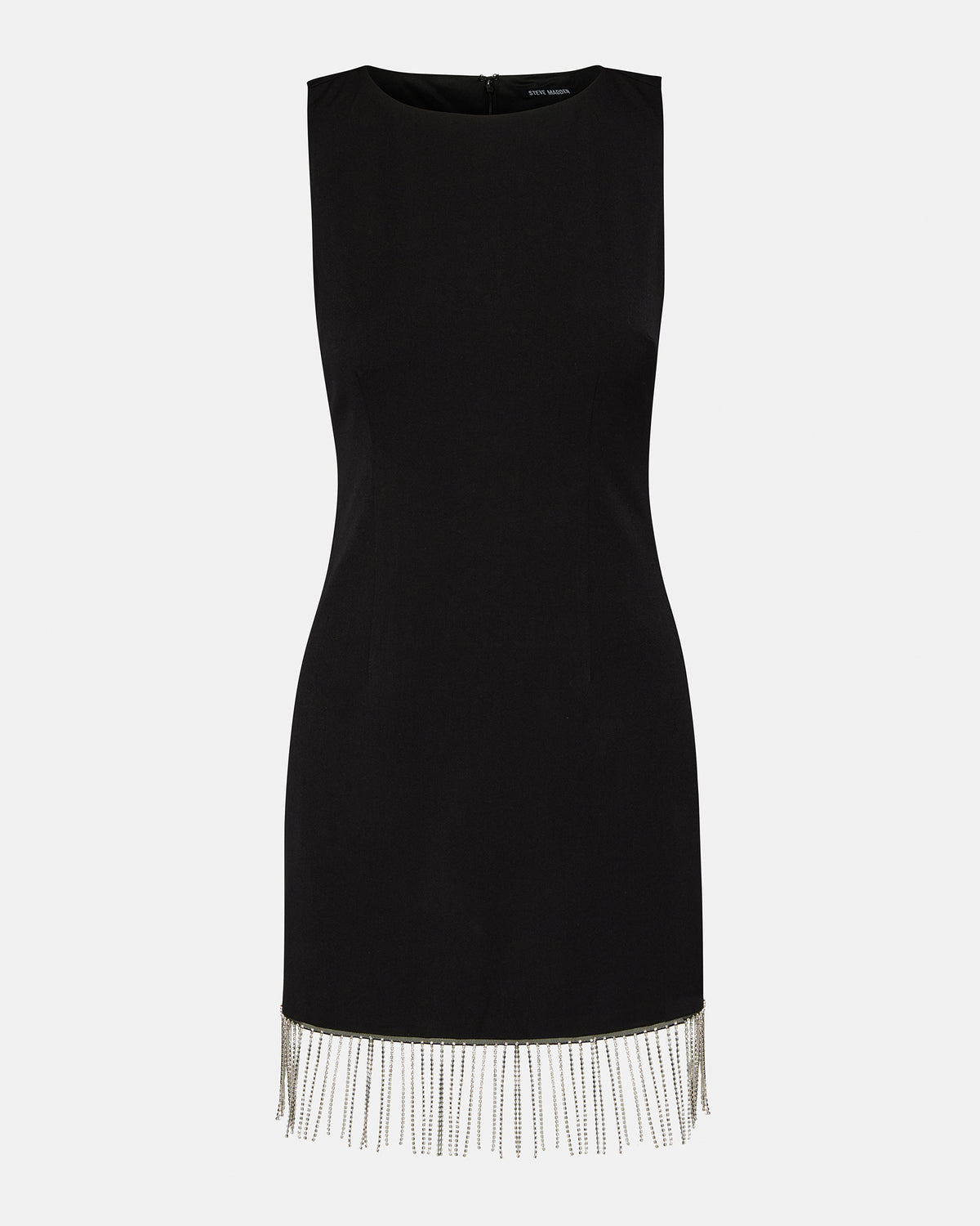 ELENORA Dress Black | Women's Sleeveless Bodycon Rhinestone Fringe Dress