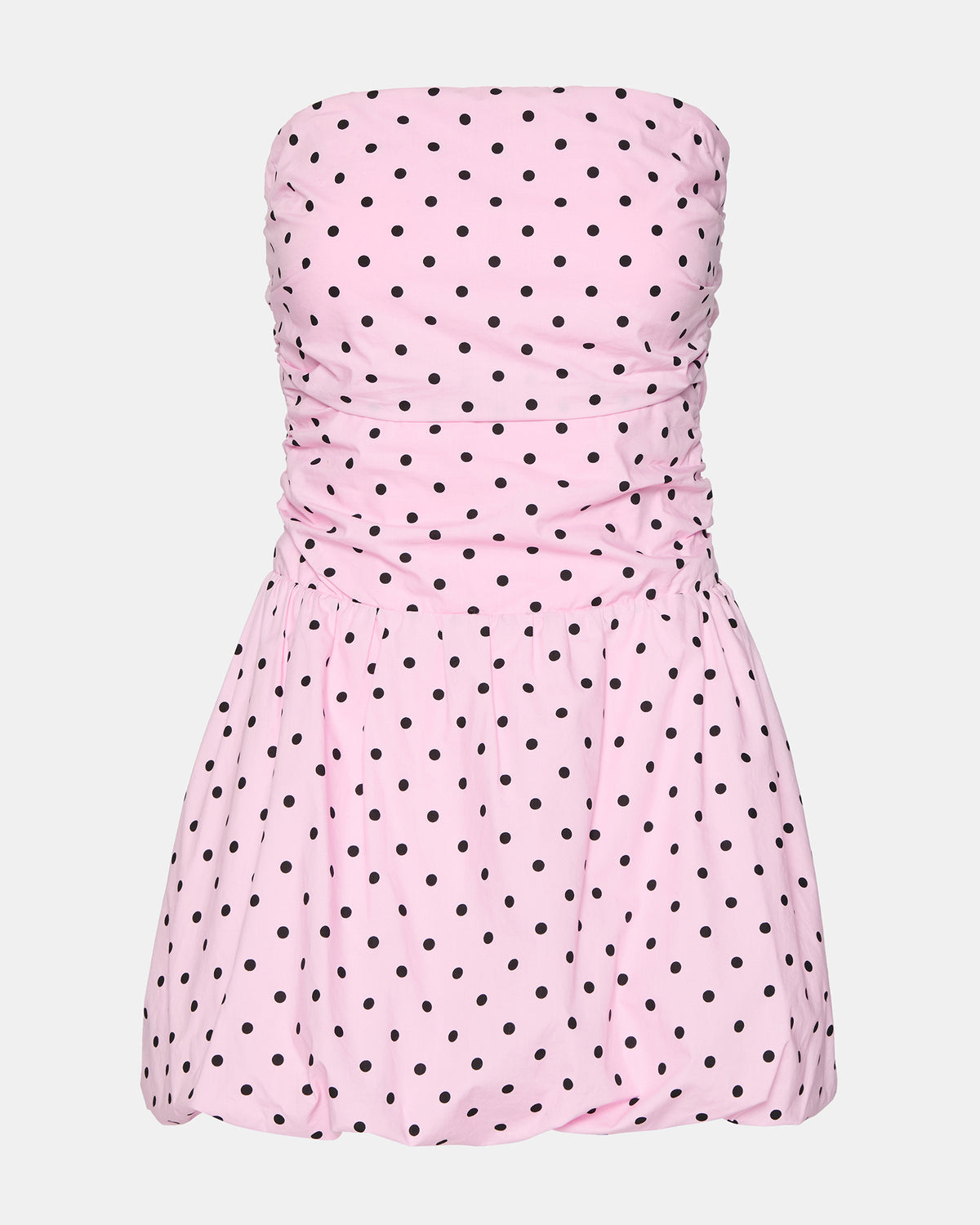 GIGI Pink Women's Strapless Mini Bubble-Hem Dress