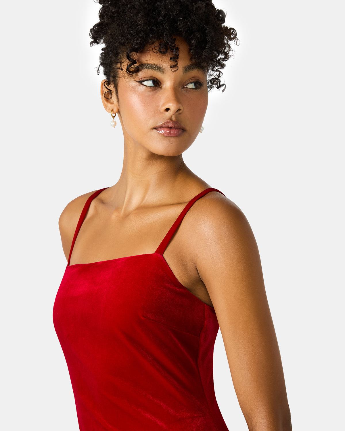 GIOVANNA Red Velvet Bubble Skirt Sleeveless Mini Women's Dress Steve Madden RED VELVET