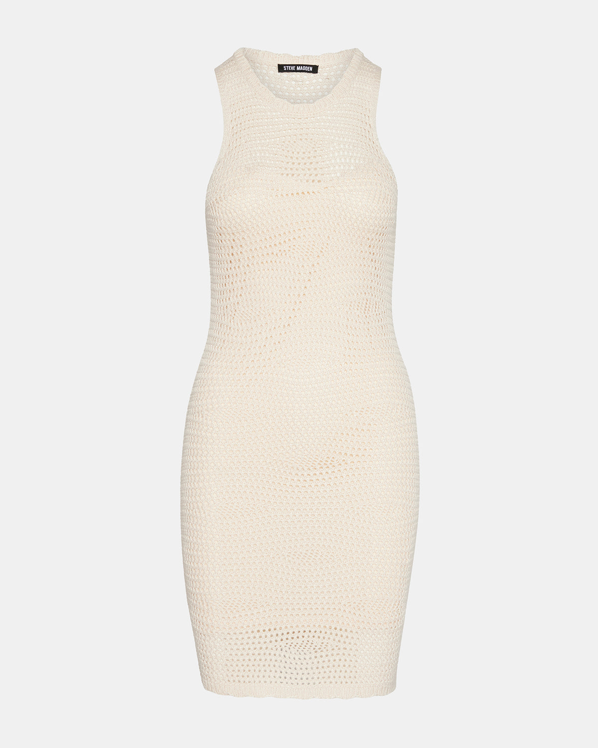 RONNIE Dress Beige | Women's Mini Crochet Sweater Dress