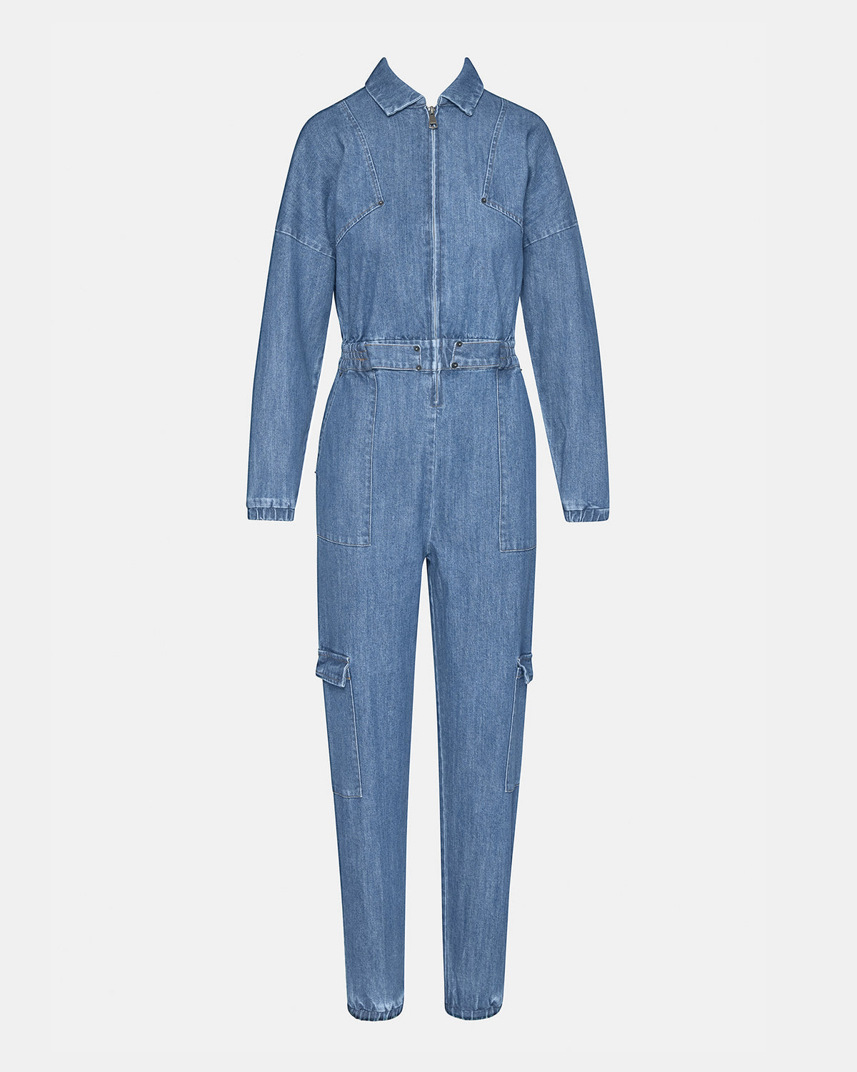 TRISTA Denim Women's Long-Sleeved Jumpsuit