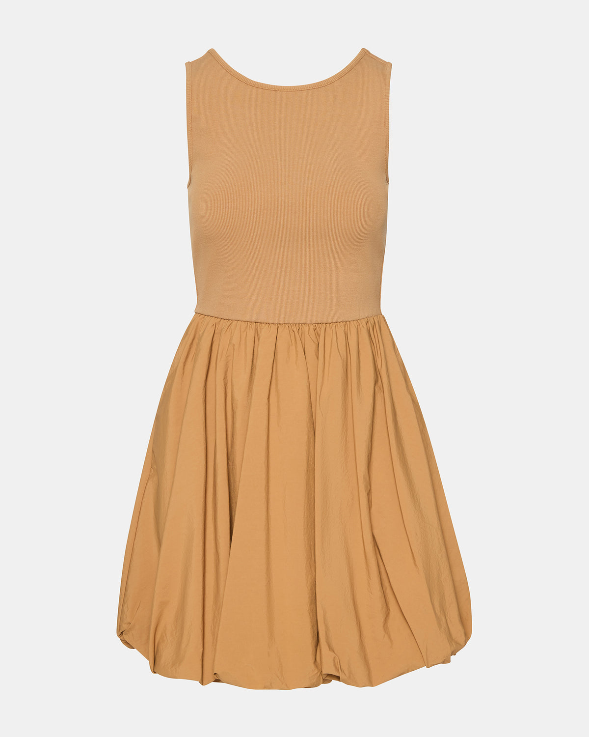 PALERMO Camel Women's Mini Bubble-Hem Dress