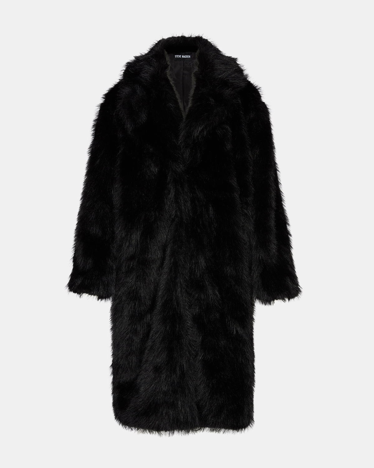 LARKIN Black Long-Sleeved Faux Fur Women's Coat