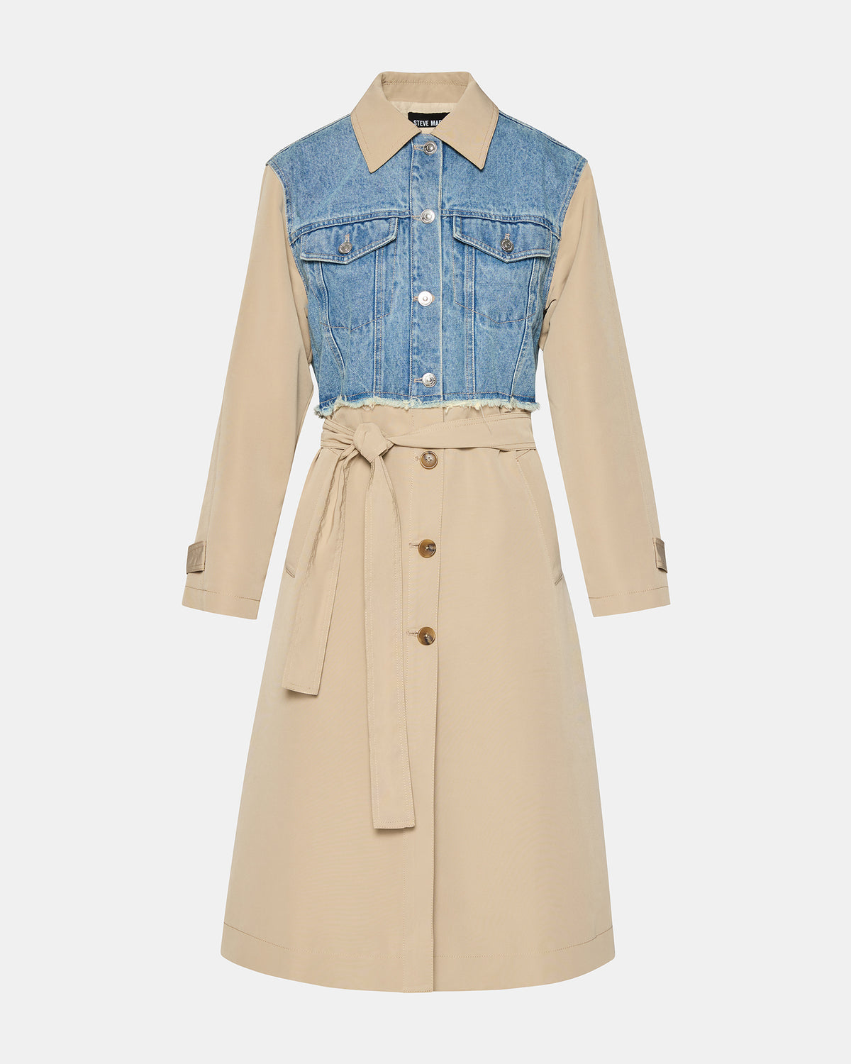 SORAYA Denim Multi Women's Long-Sleeved Button-Up Coat
