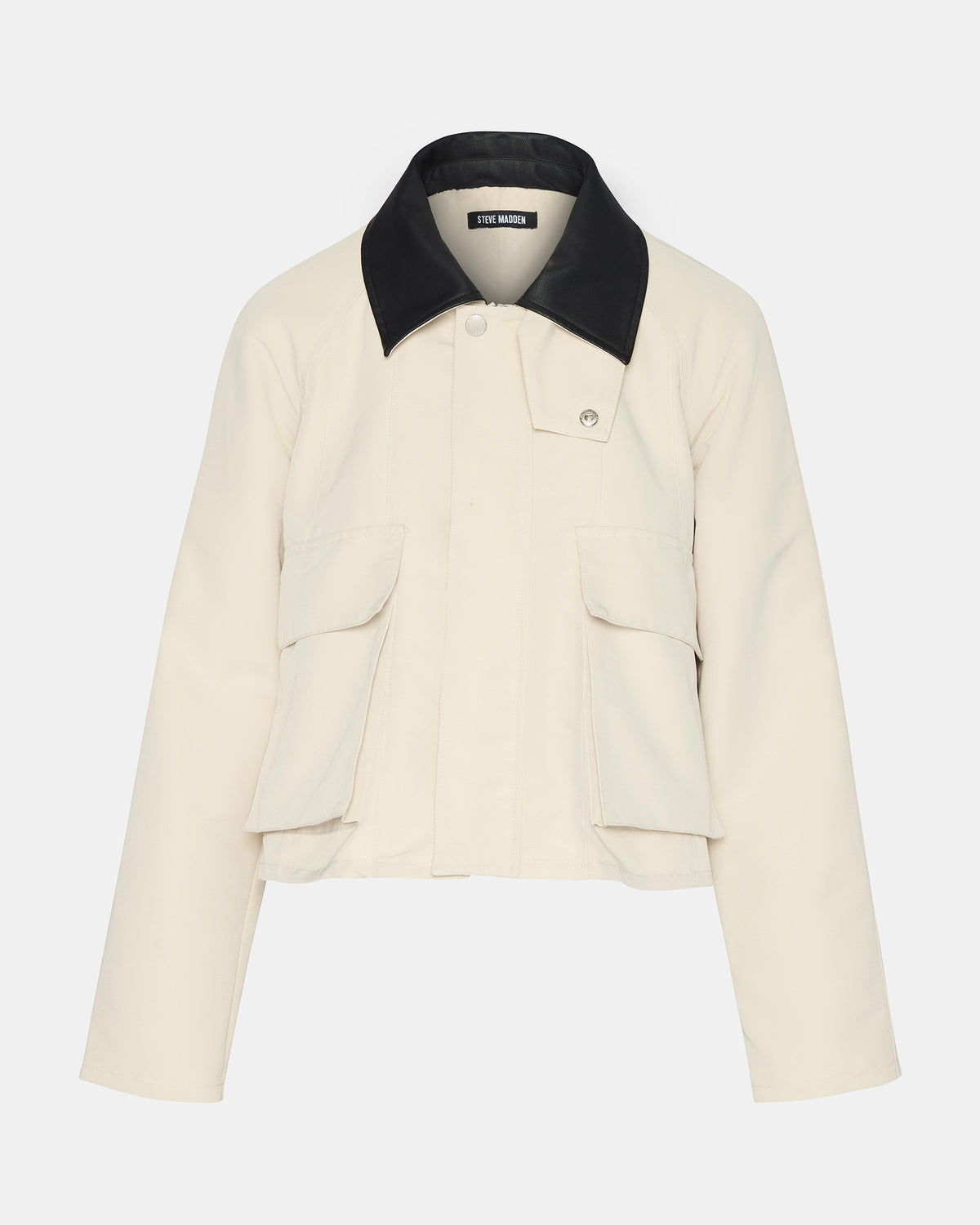 JUSTINA Barn Oatmeal Long-Sleeved Button-Up Women's Jacket