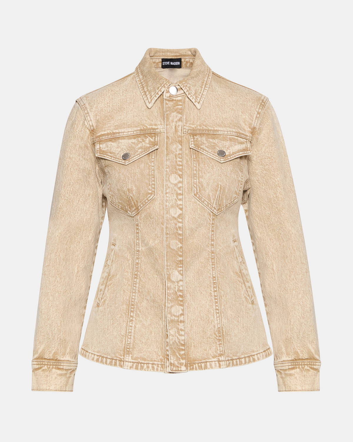 PARC Cafe Au Lait Long-Sleeved Button-Up Denim Women's Jacket