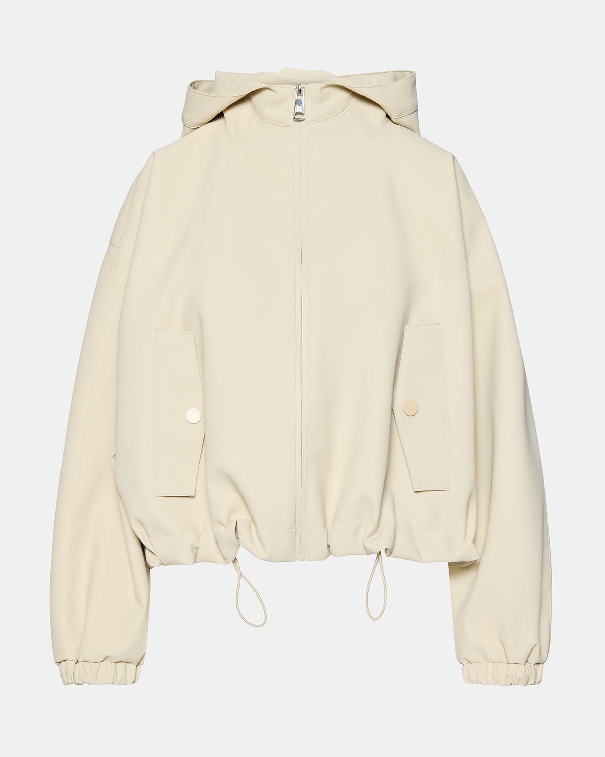 LUMI Bone Women's Faux Leather Hooded Jacket