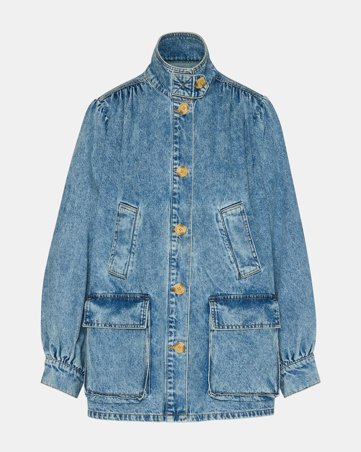 MARCELINE Denim Forever Blue Button-Up Long-Sleeved Women's Jacket