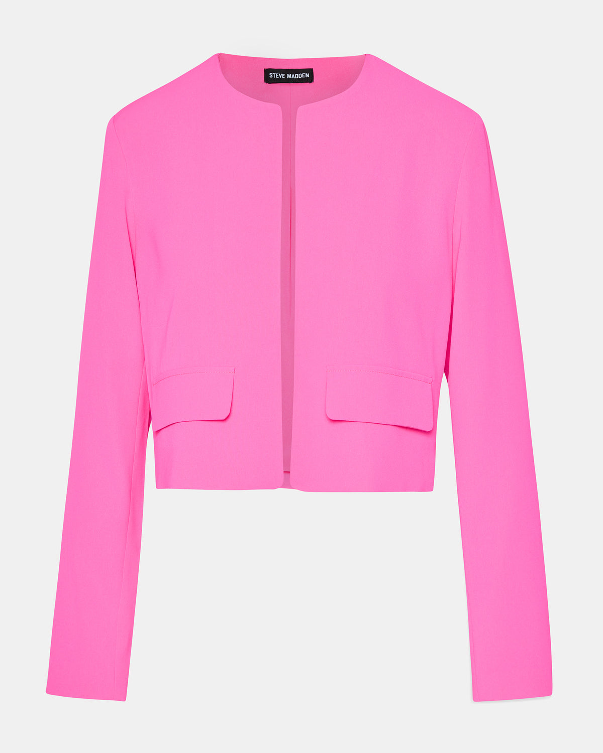 SERENEA Hot Pink Women's Long-Sleeved Open-Front Blazer