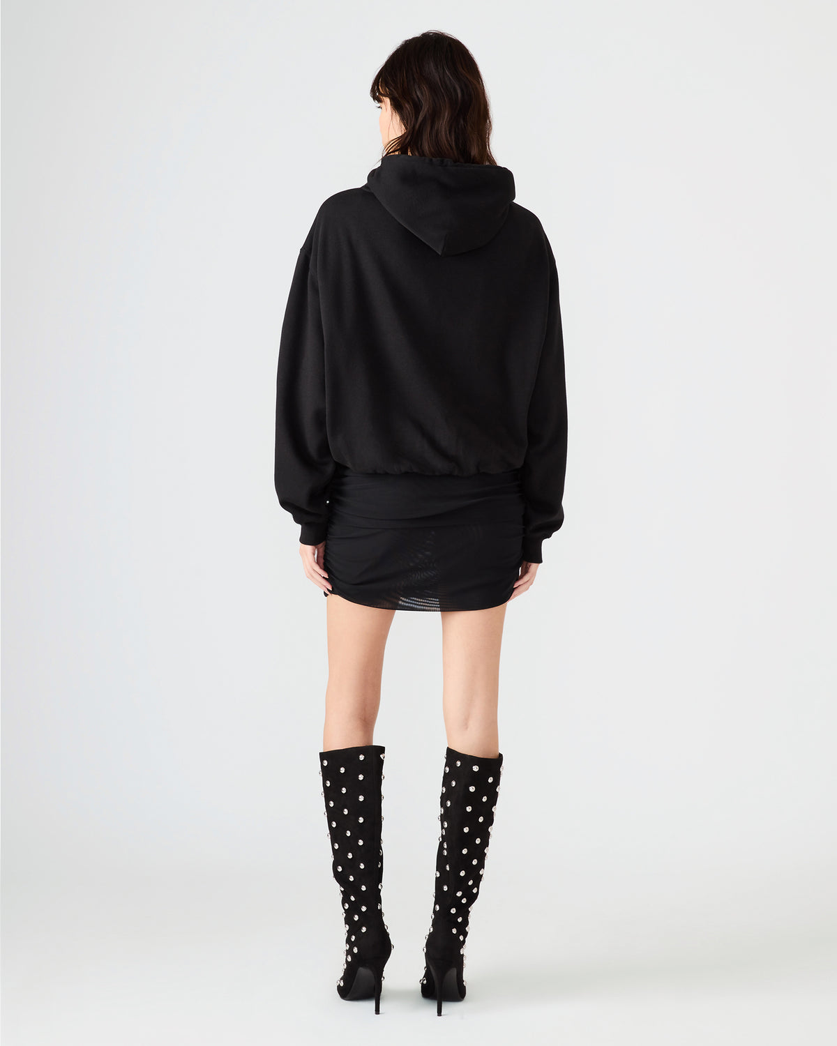 SM Black Logo Long-Sleeved Women's Hoodie