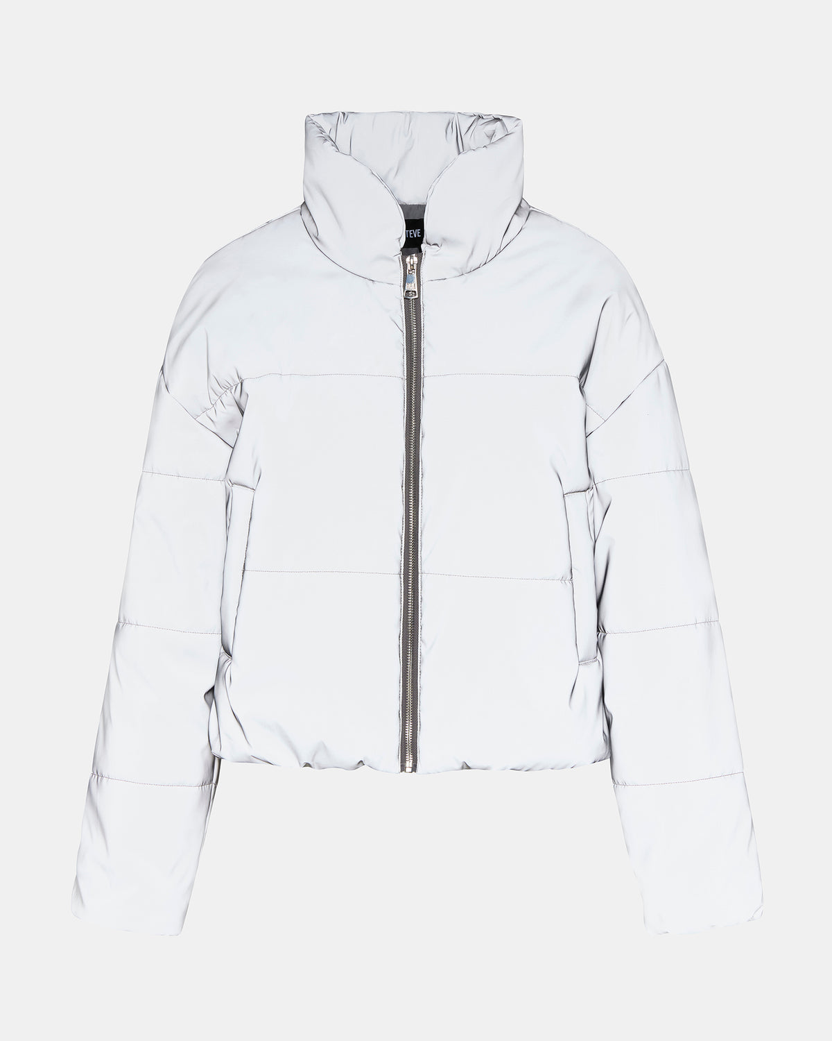 POLAR Jacket Silver | Women's Reflective Nylon Puffer Jacket
