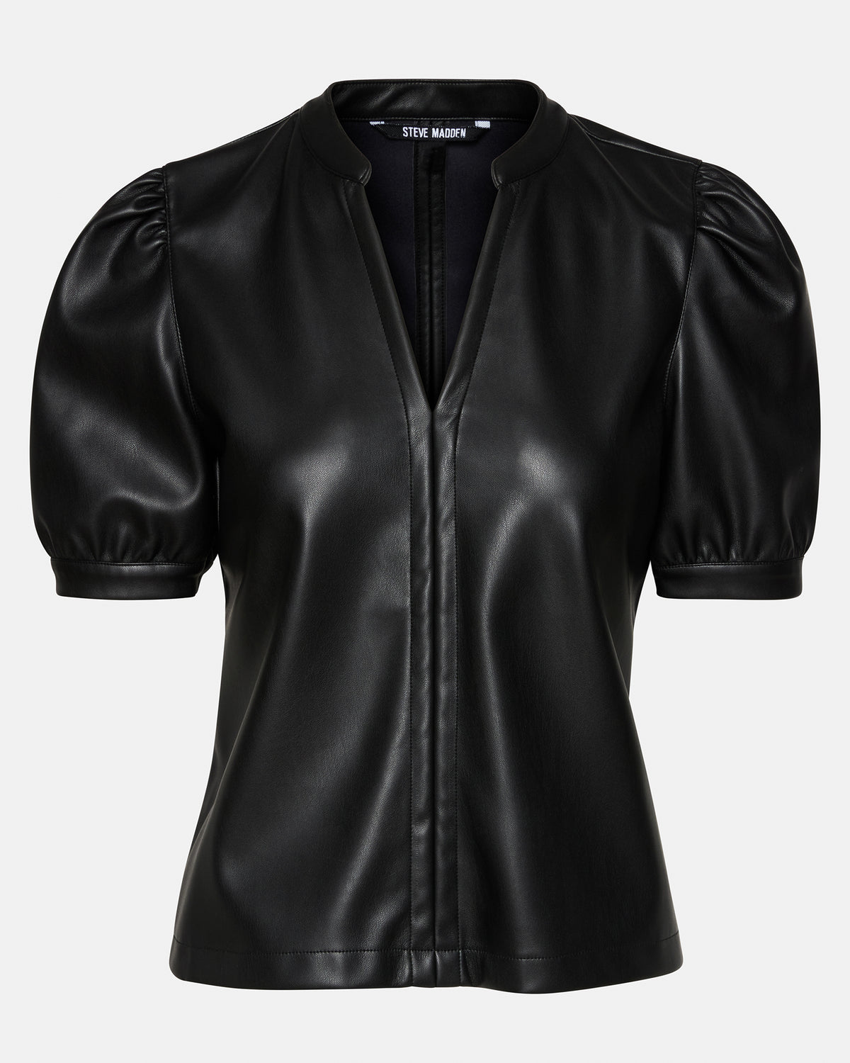 JANE Black Women's Short-Sleeved Suede Top