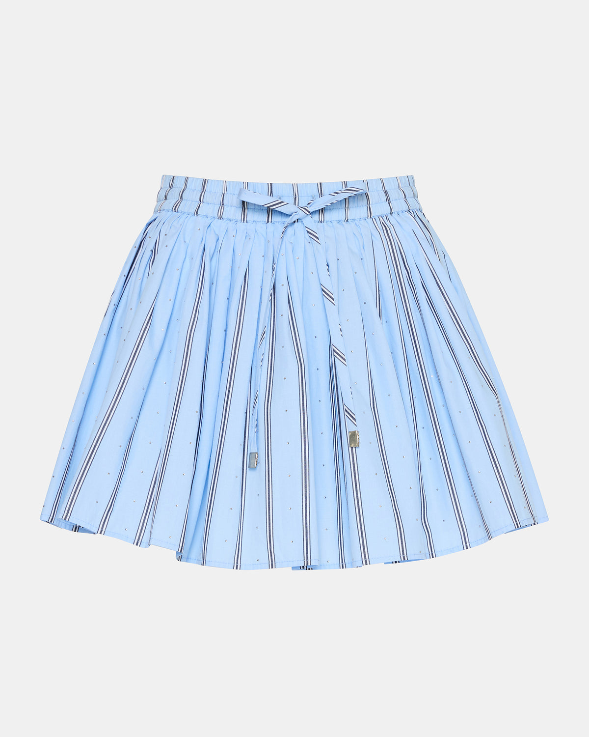 TYRIA Estate Blue Mini Tie-Front Women's Skirt