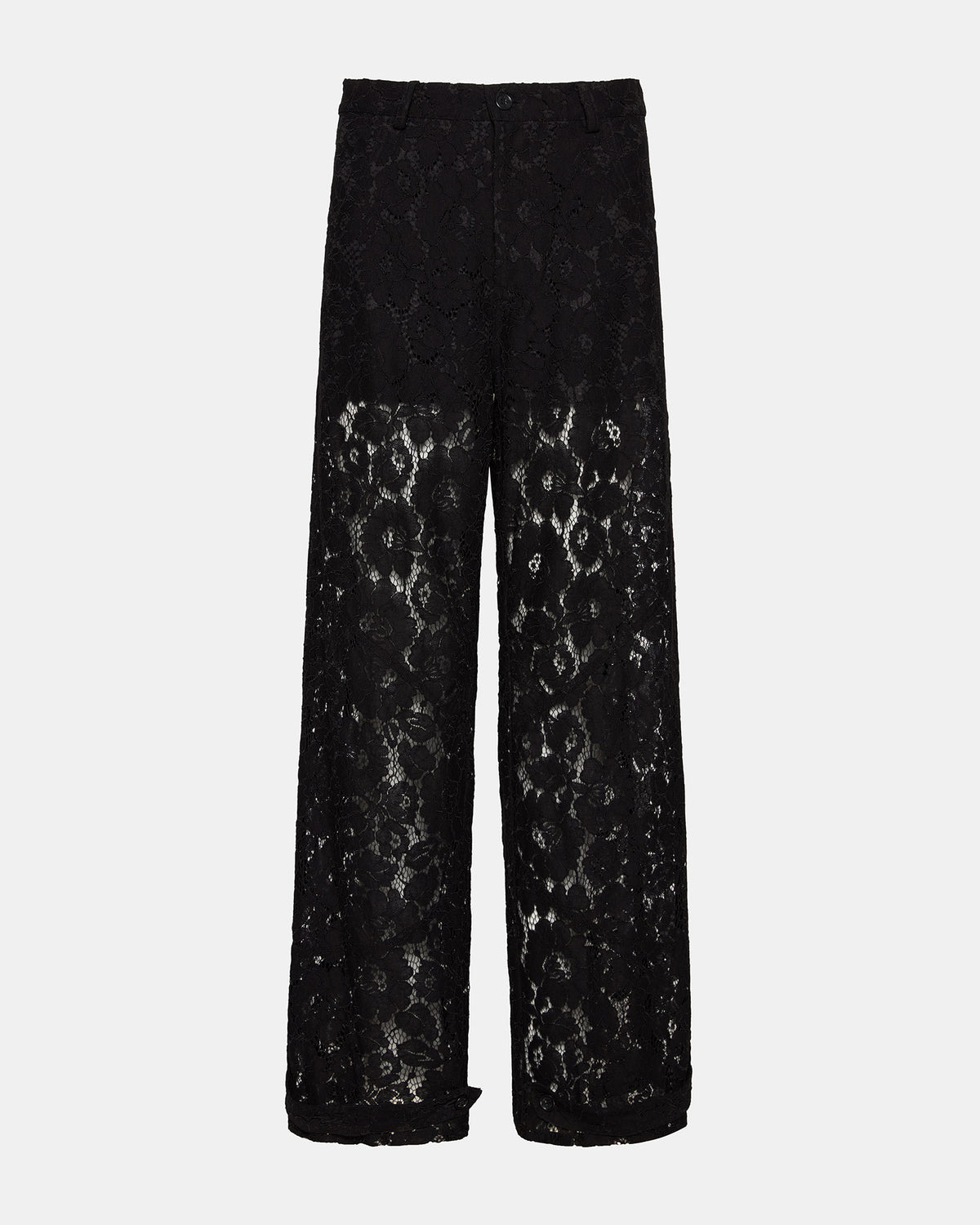 TRE Lace Black Mesh Barrel Low-Rise Women's Pant