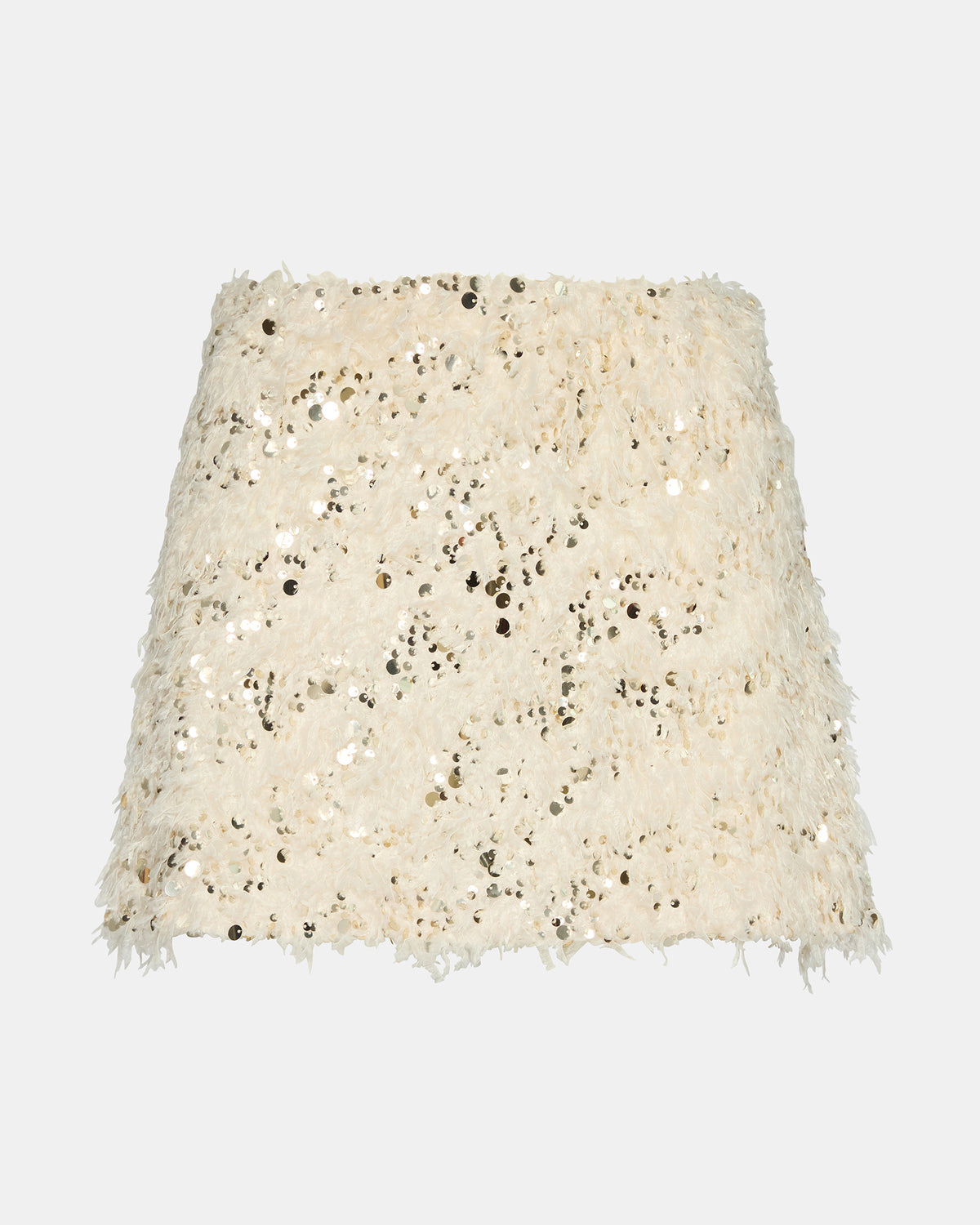 CINDI Ivory Feather Embellished Women's Skirt