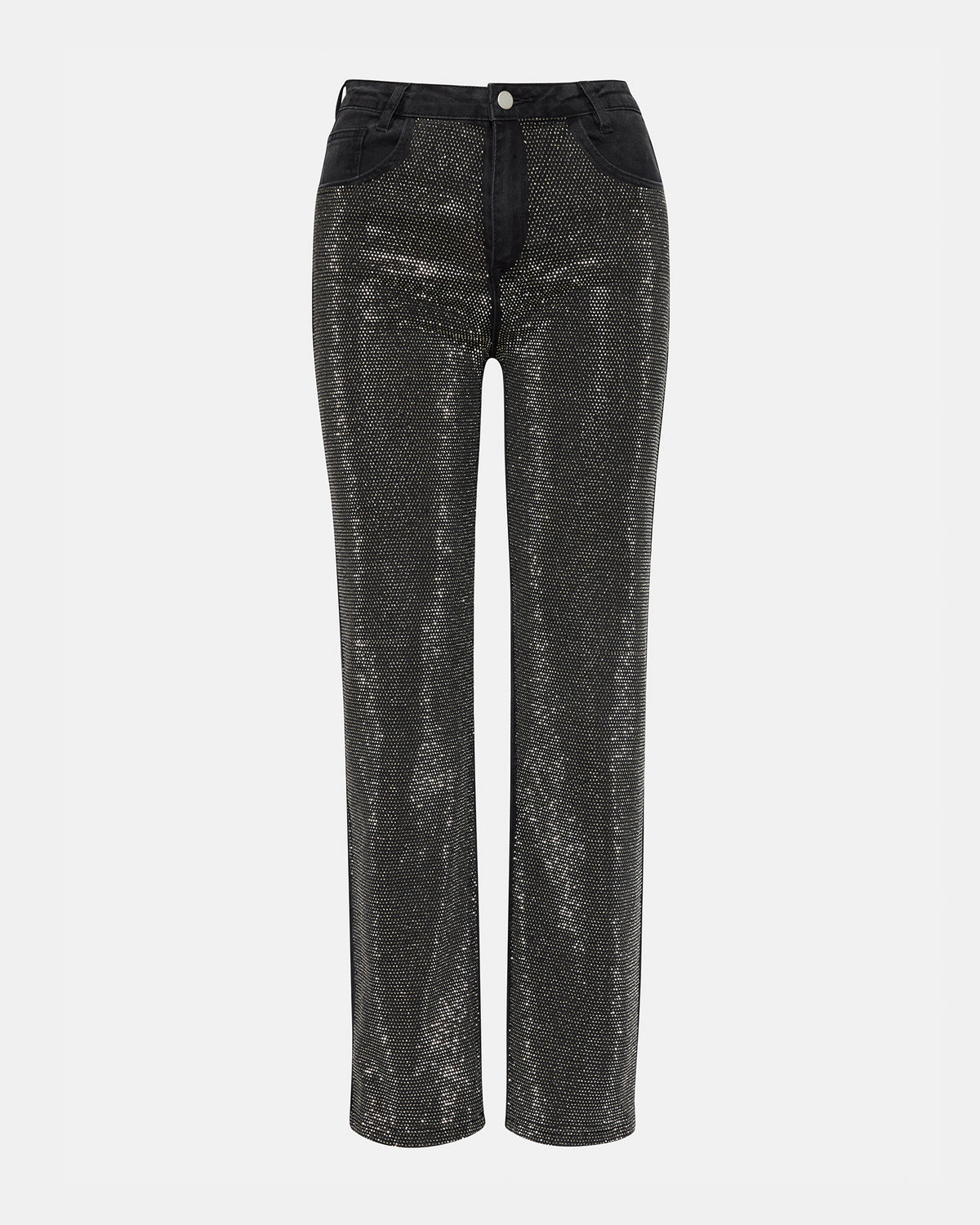 JESSE Black Women's Rhinestone Studded Jeans