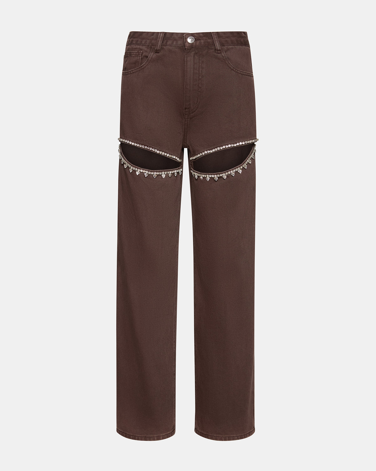 TAYLOR Jean Cocoa Brown Women's Cutout Jeans