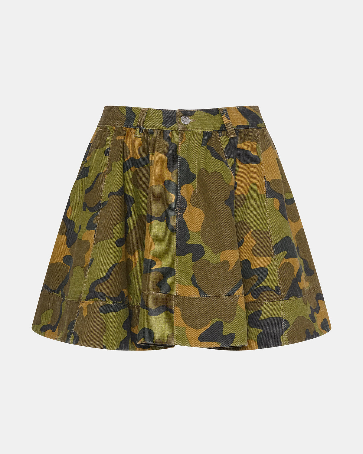 SLOAN Camouflage Mini Denim A-Line Women's Skirt