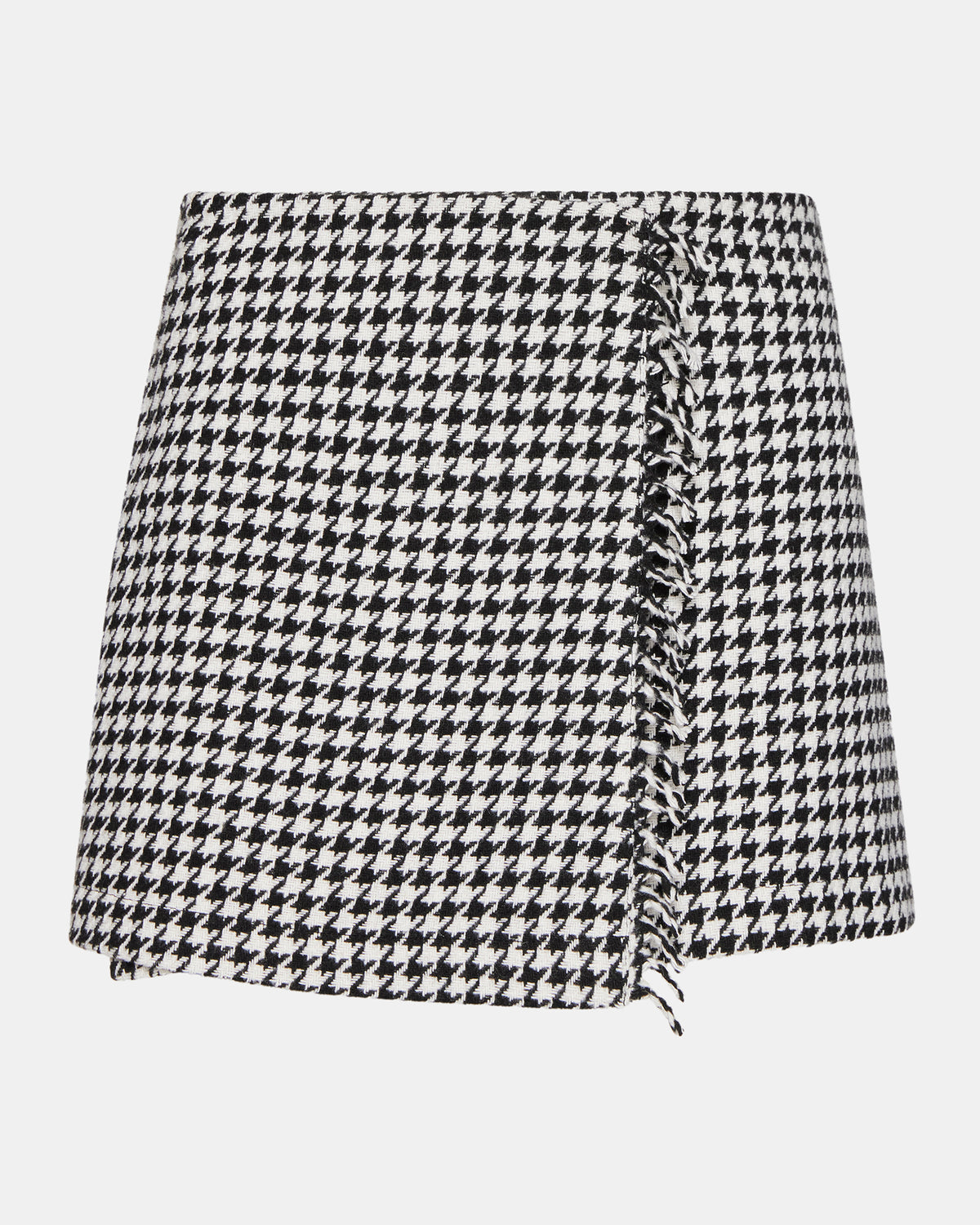 LEON Black/White Women's Wrap Mini Skirt