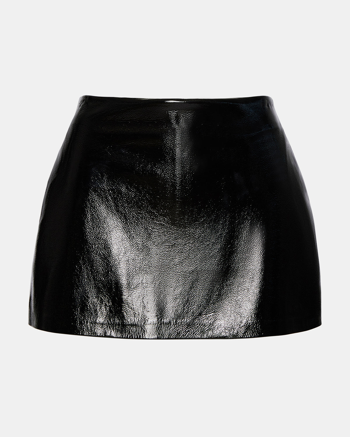 AVIVA Skirt Black | Women's Faux Leather Mini Skirt