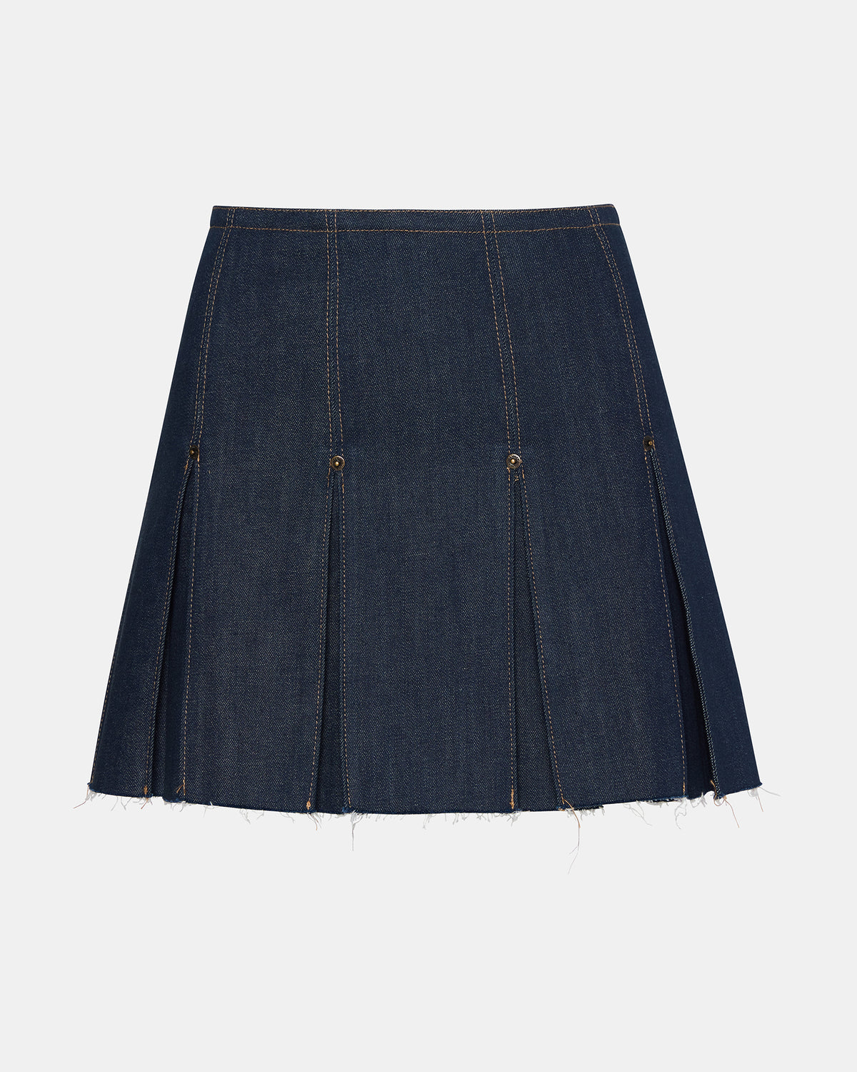 JOAN Deep Indigo Pleated Denim Matching Set Women's Skirt