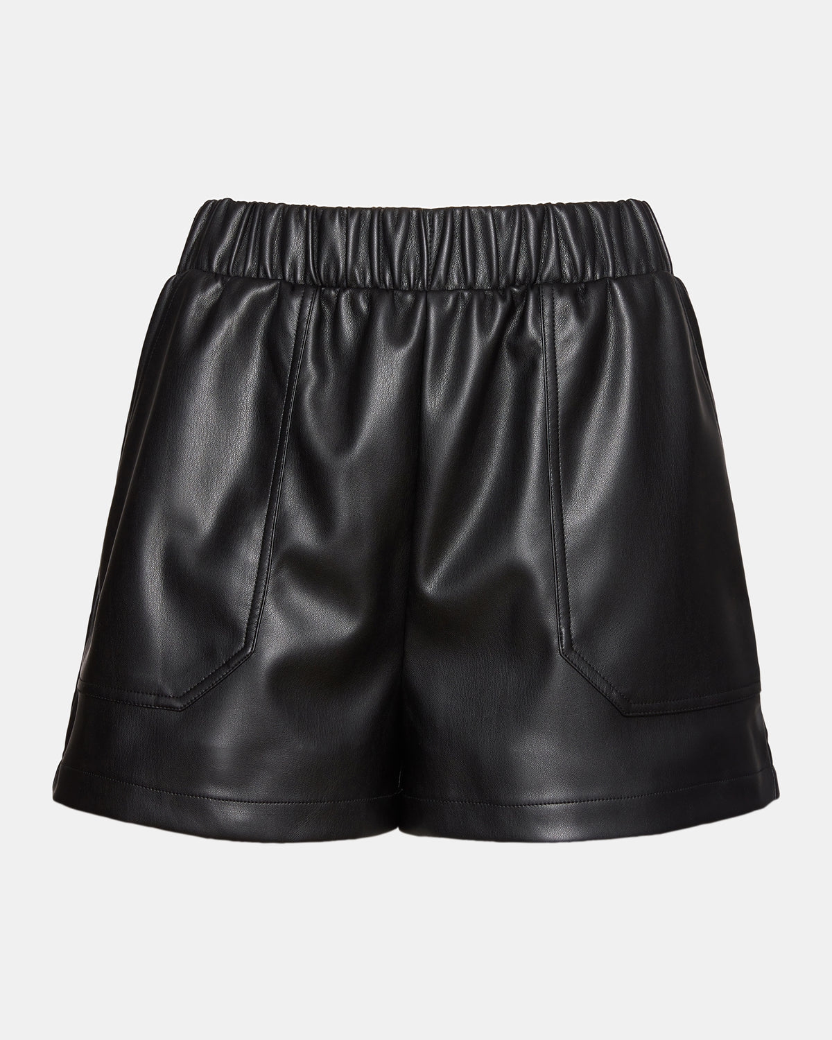 FAUX THE RECORD Short Black | Women's Faux Leather Short