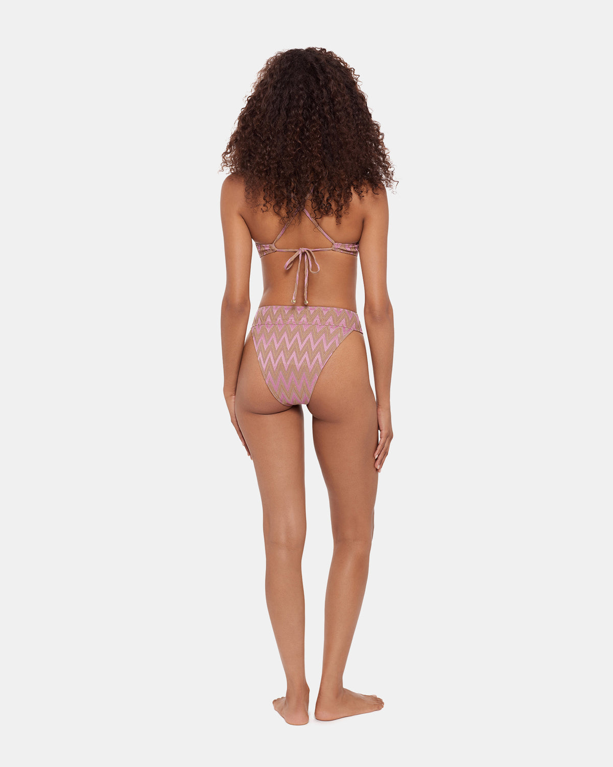 CHEVRON SHINE BIKINI BOTTOM Purple Women's Bikini Bottoms