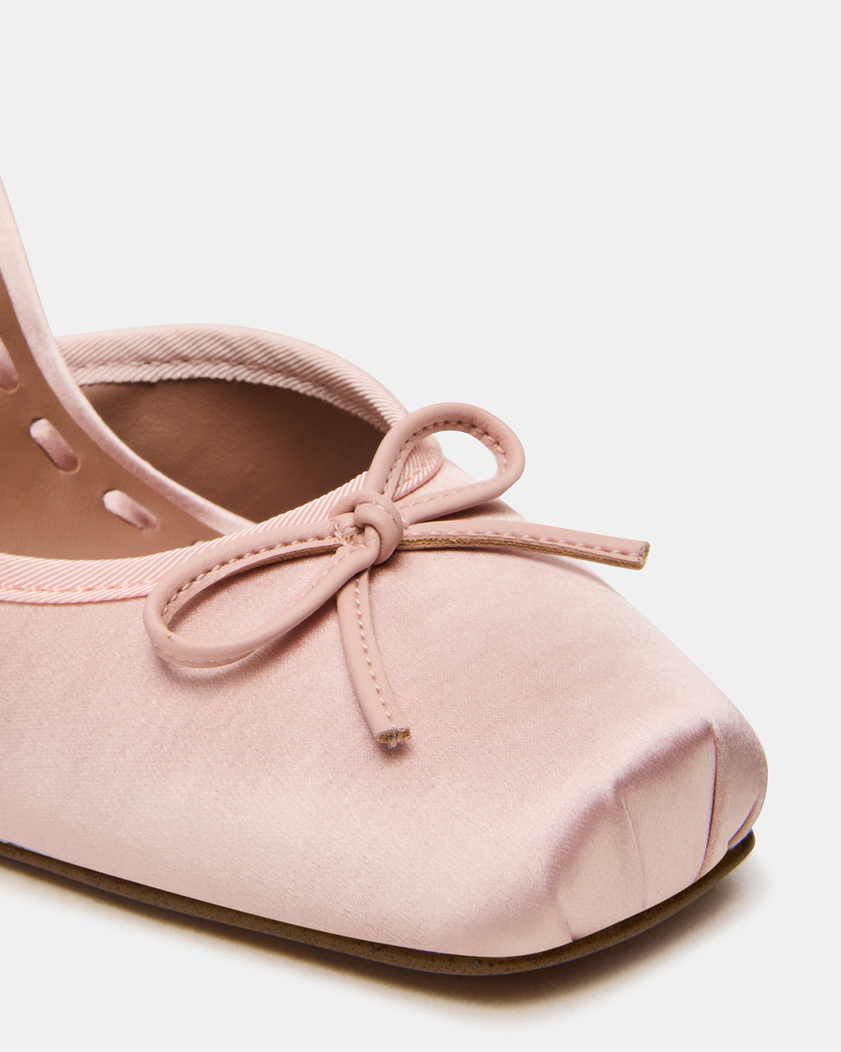 LARINA Pink Satin Square-Toe Stiletto Pump Lace-Up Women's Heel Steve Madden PINK SATIN