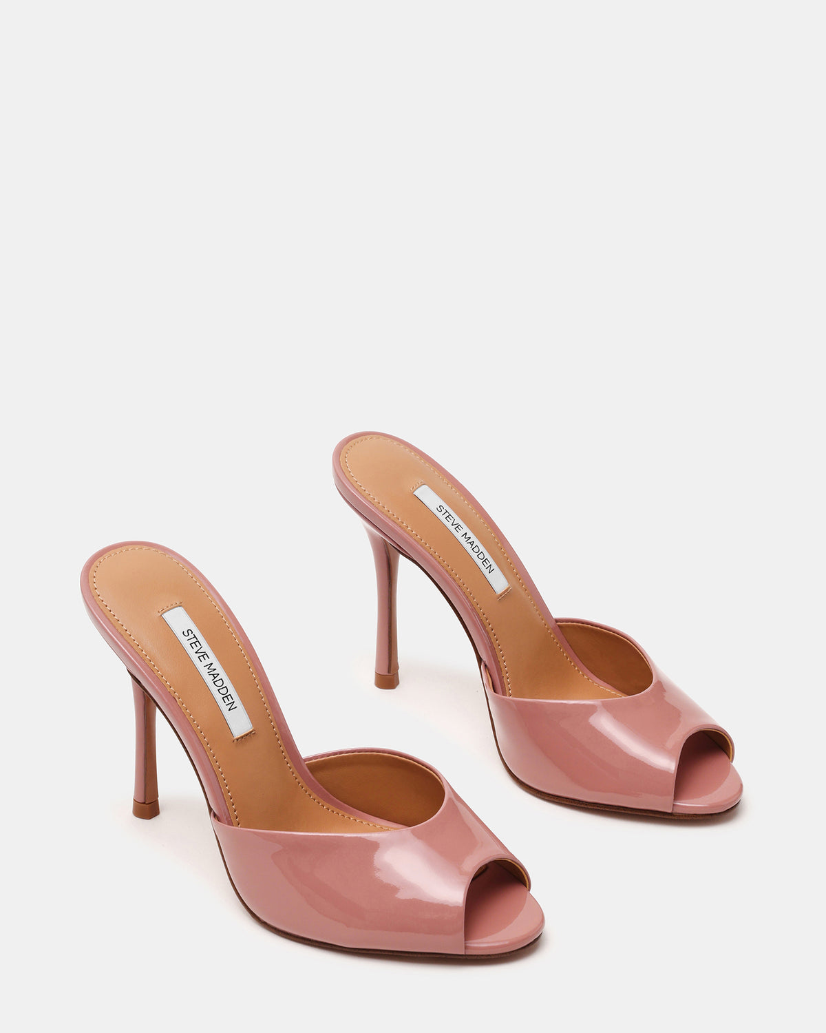 PRIYA Dark Blush Patent Mule Women's Heel Steve Madden DARK BLUSH PATENT