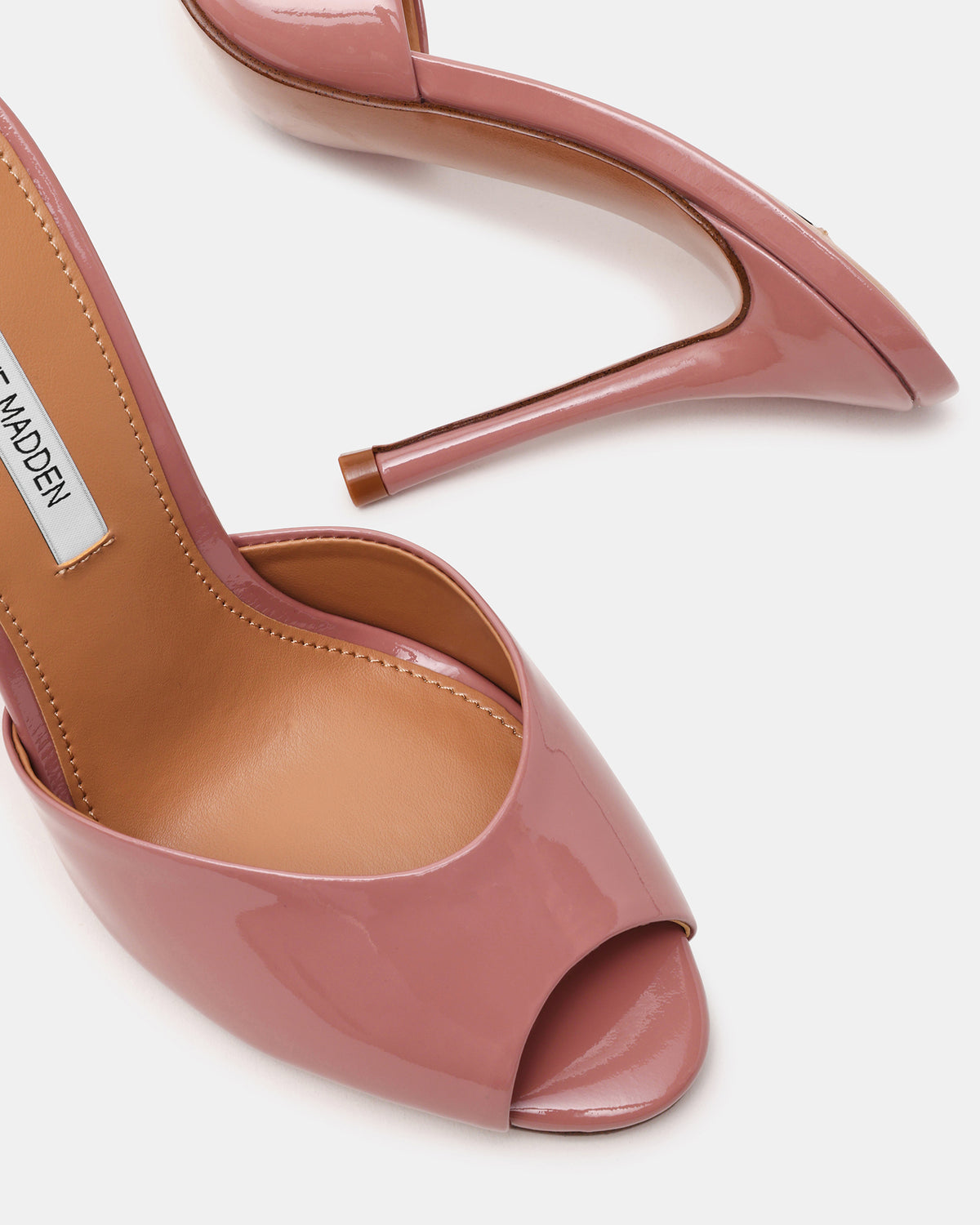 PRIYA Dark Blush Patent Mule Women's Heel Steve Madden DARK BLUSH PATENT