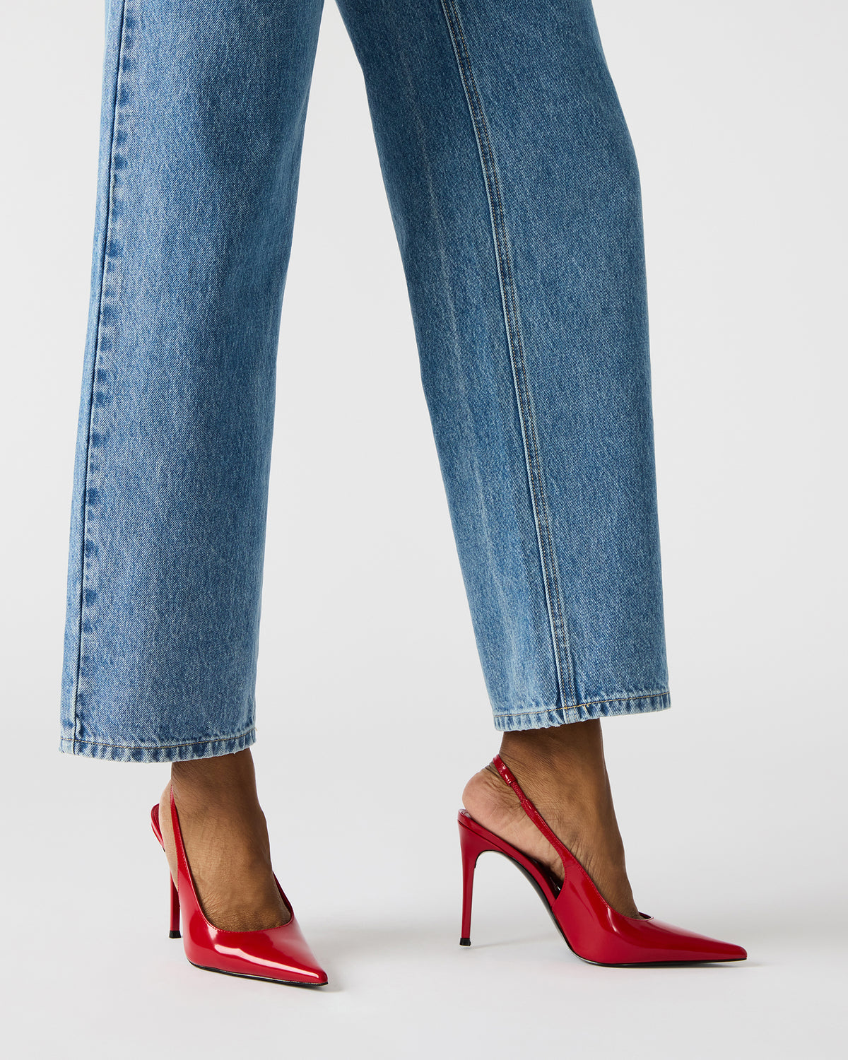 REYES Red Slingback Stiletto Pointed-Toe Pump Women's Heel Steve Madden RED