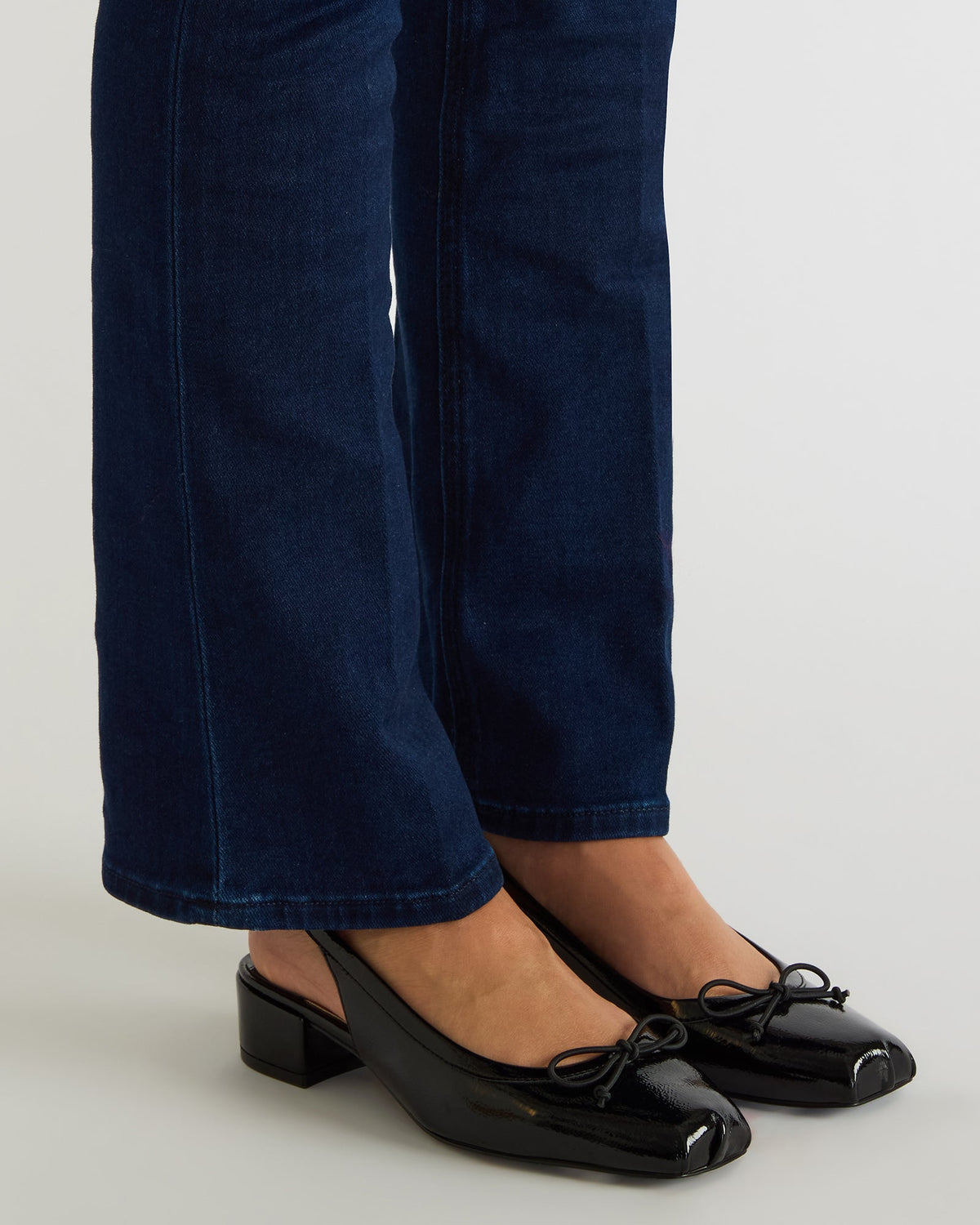 LOVED Black Crinkle Patent Square-Toe Slingback Ballet Women's Heel Steve Madden BLACK CRINKLE PATENT