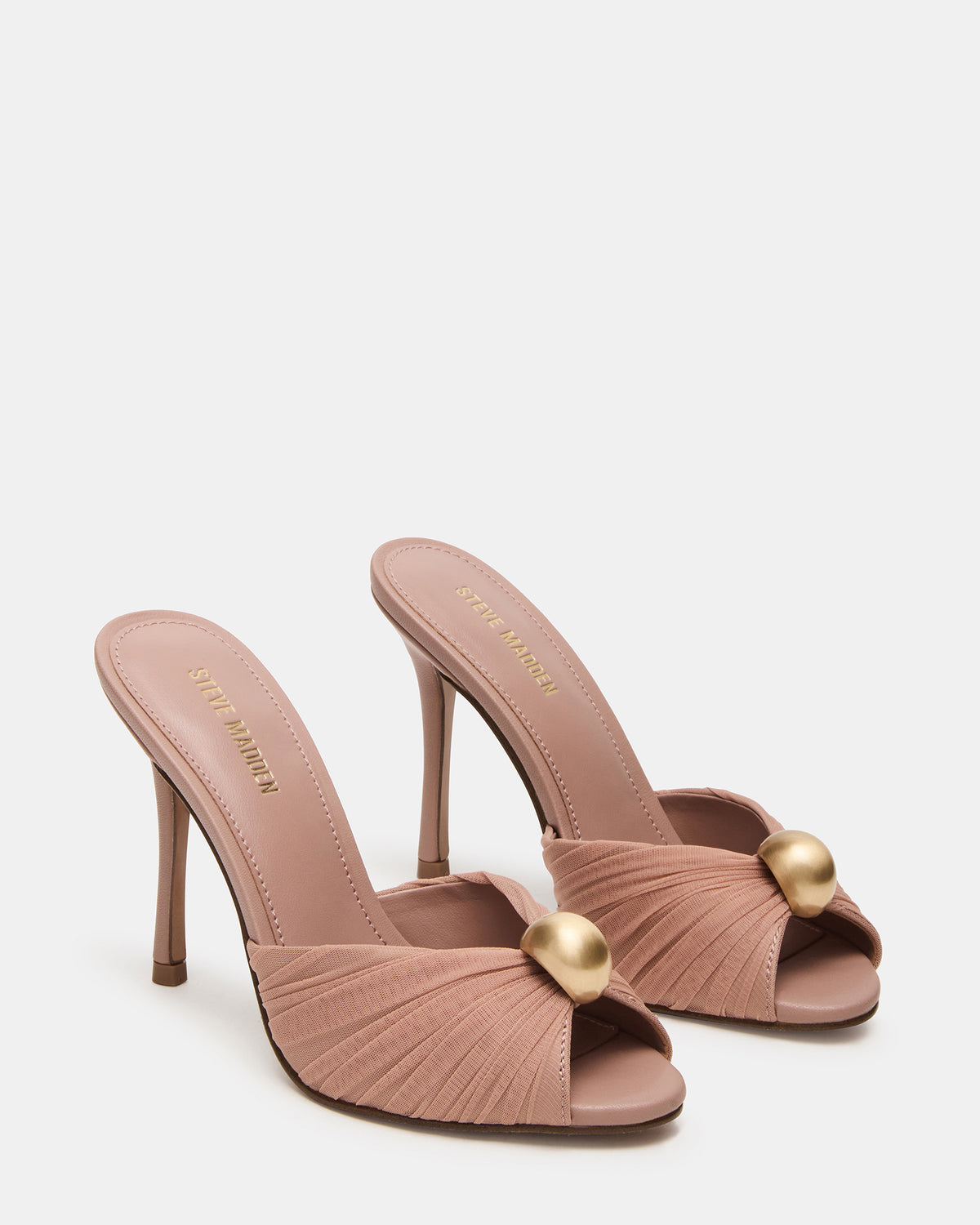 PRIYA Mocha/Gold Mule Women's Heel Steve Madden MOCHA