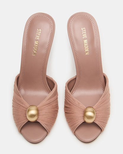 PRIYA Mocha/Gold Mule Women's Heel Steve Madden MOCHA