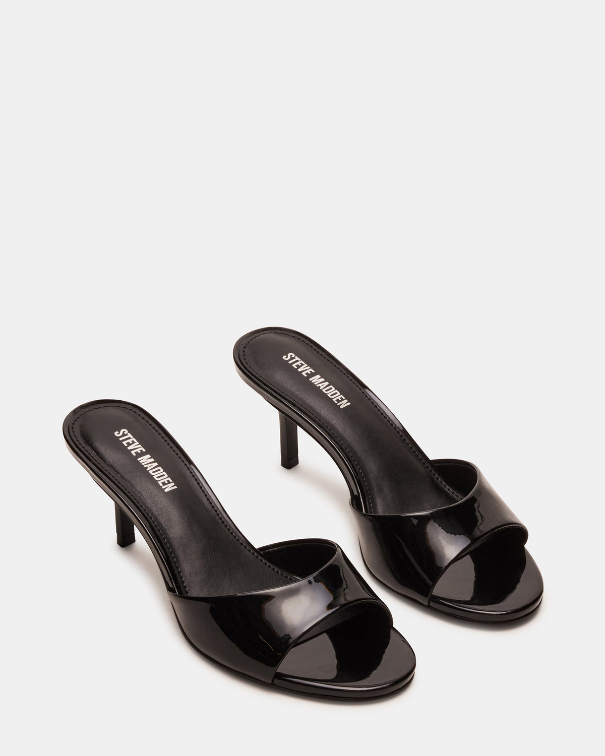 KENDRIX Black Leather Women's Mule Heel Steve Madden BLACK LEATHER