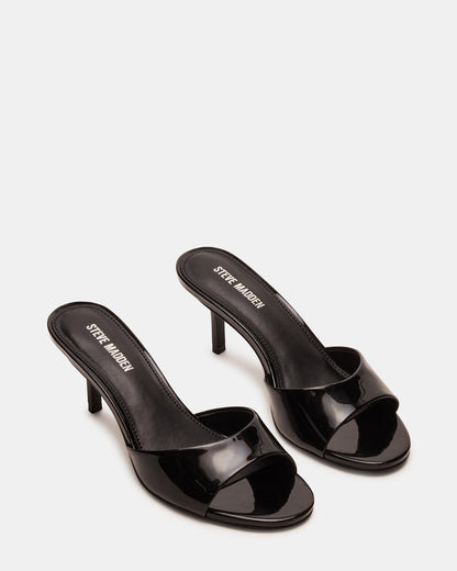 KENDRIX Black Leather Women's Mule Heel Steve Madden BLACK LEATHER