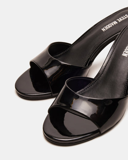 KENDRIX Black Leather Women's Mule Heel Steve Madden BLACK LEATHER