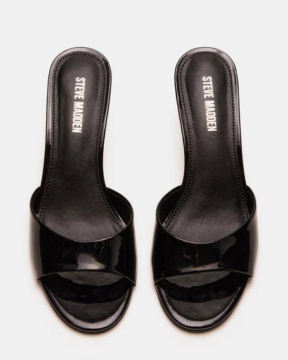 KENDRIX Black Leather Women's Mule Heel Steve Madden BLACK LEATHER