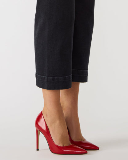 NOIR Red Leather Pointed-Toe Stiletto Pump Women's Heels Steve Madden RED LEATHER