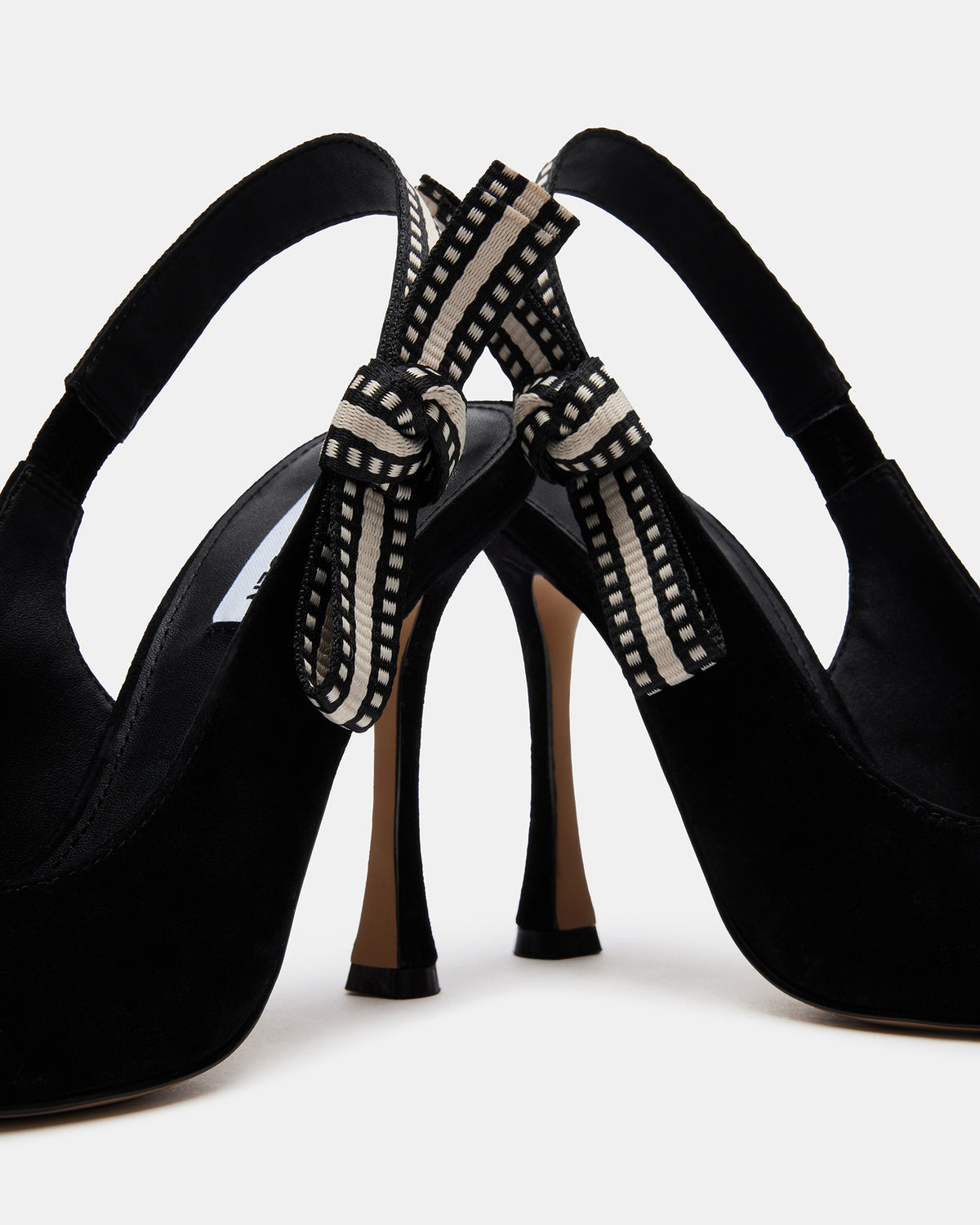 BRI Black Suede Slingback Pump Women's Heel Steve Madden BLACK SUEDE