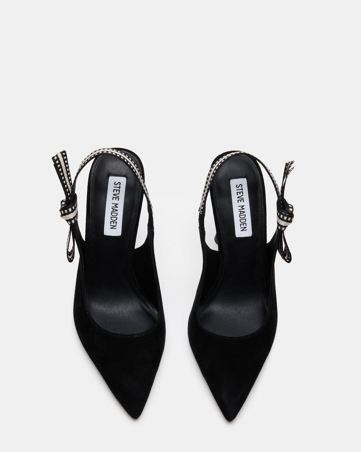 BRI Black Suede Slingback Pump Women's Heel Steve Madden BLACK SUEDE